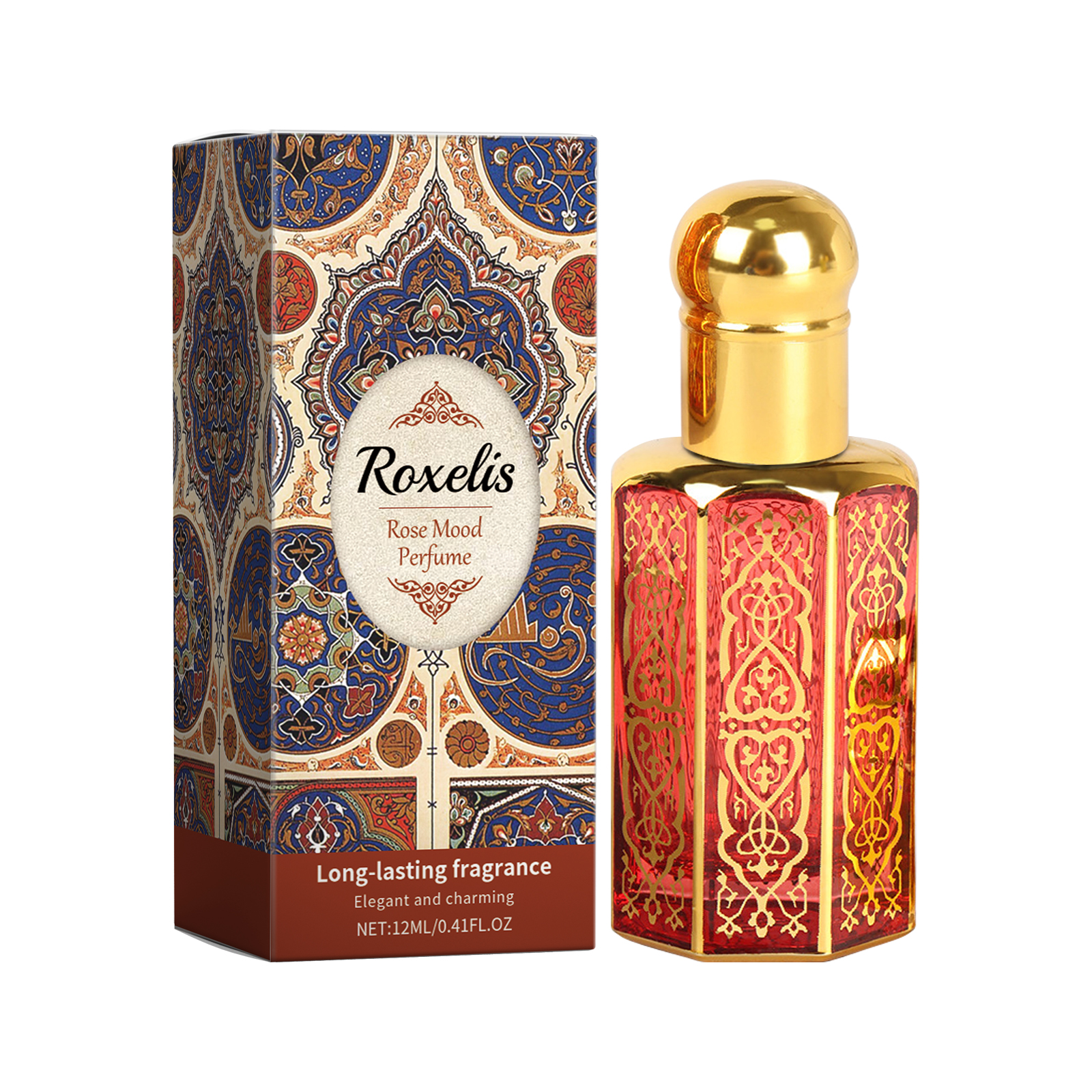 Roxelis Arab Style Perfume Rose Light Elegant Natural Fresh Light Fragrance Lasting Fragrance