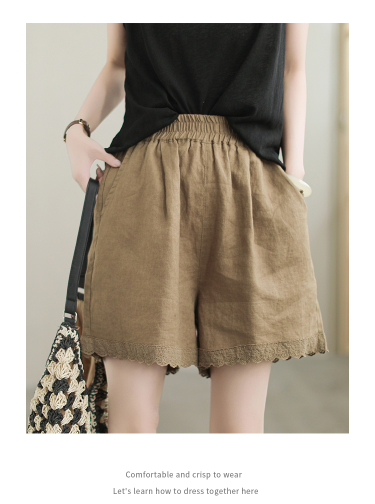 Linen Shorts Women Summer Fashion Casual Personality Women's Capri Pants 54CA9988A619305F5326008E5C0677C8