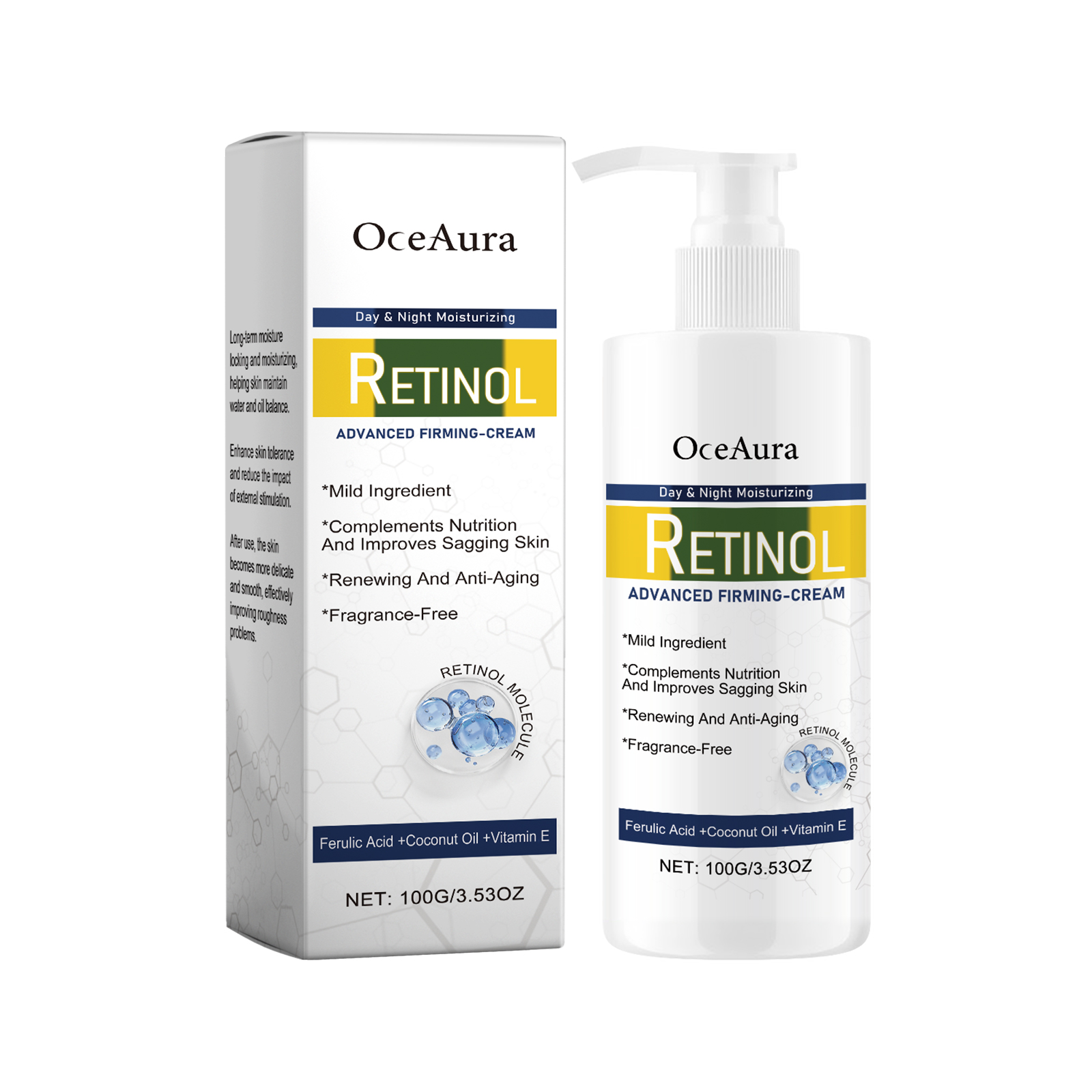 OceAura Firming Light Line Cream Reduces Fine Lines, Moisturizes Skin, Rejuvenates Skin, And