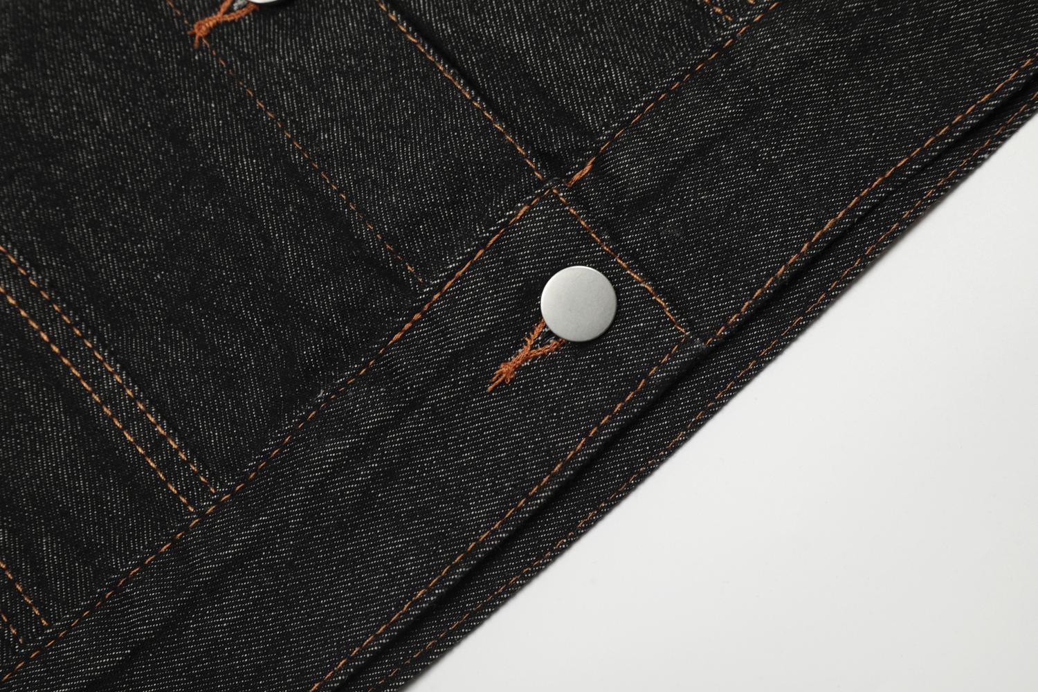 Color Block Washed Denim Outerwear