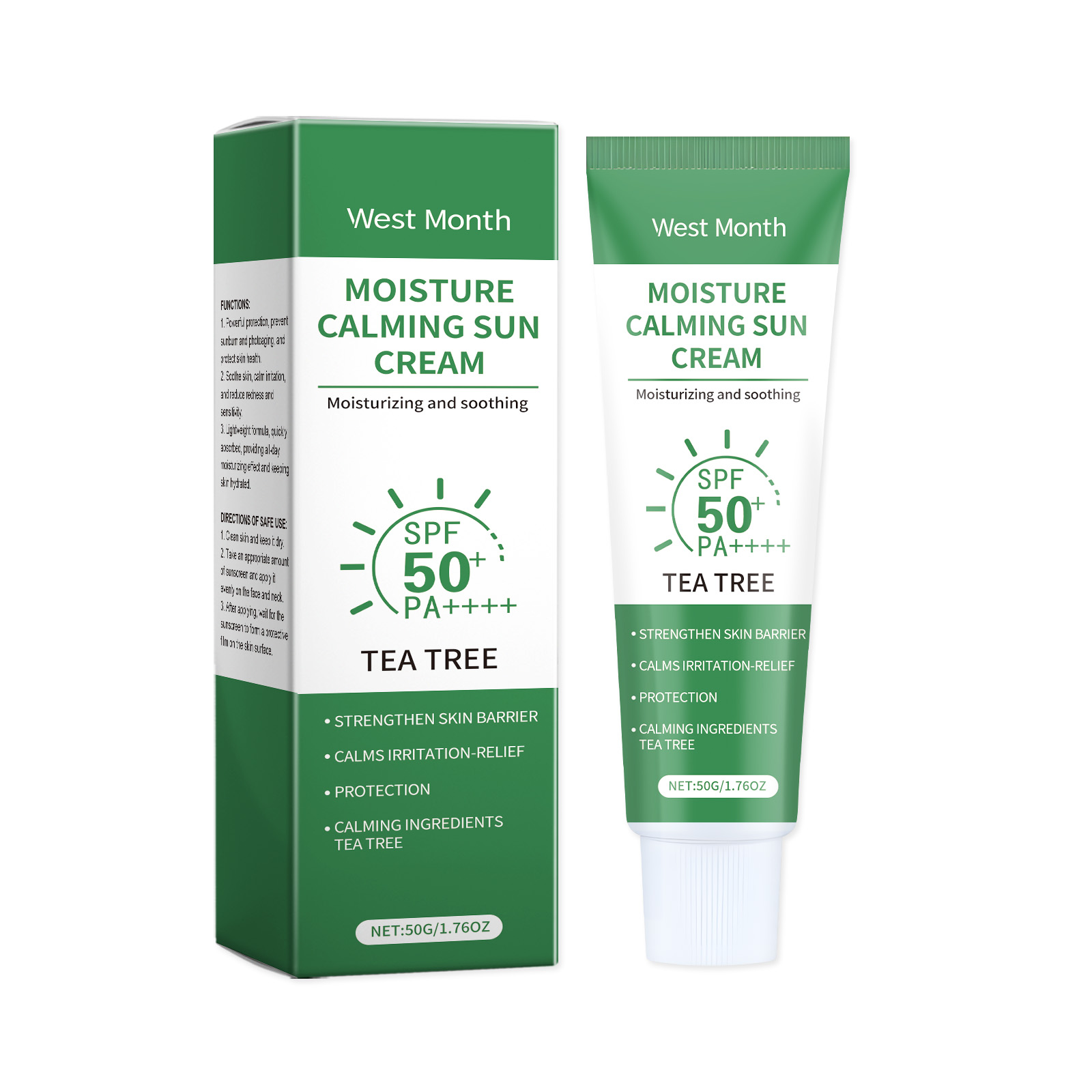 West&Month Tea Tree Refreshing Protective Cream, Outdoor Bod