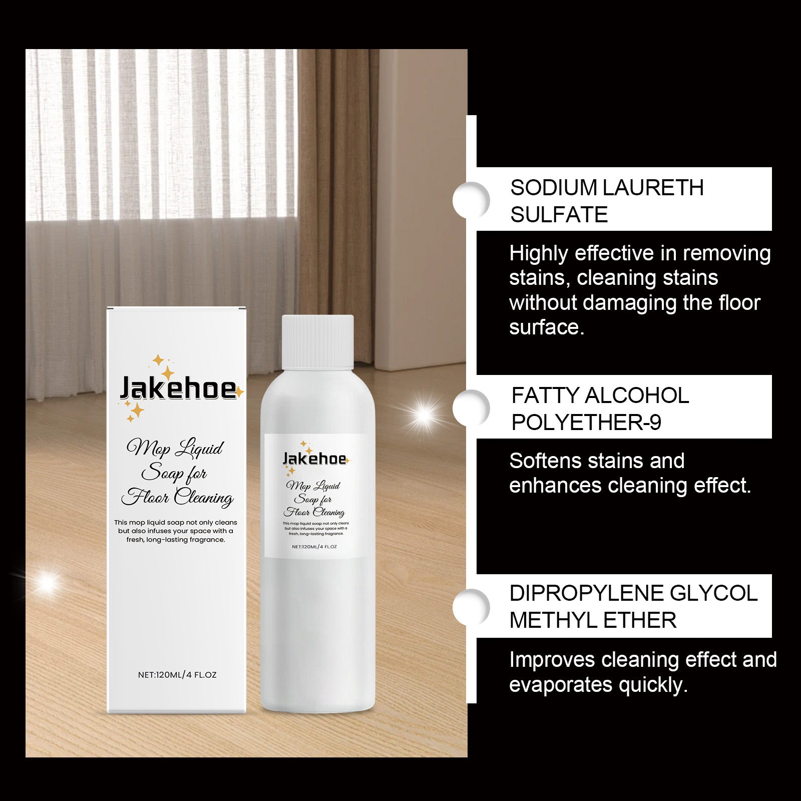 Jakehoe formula packaging with ingredient callouts