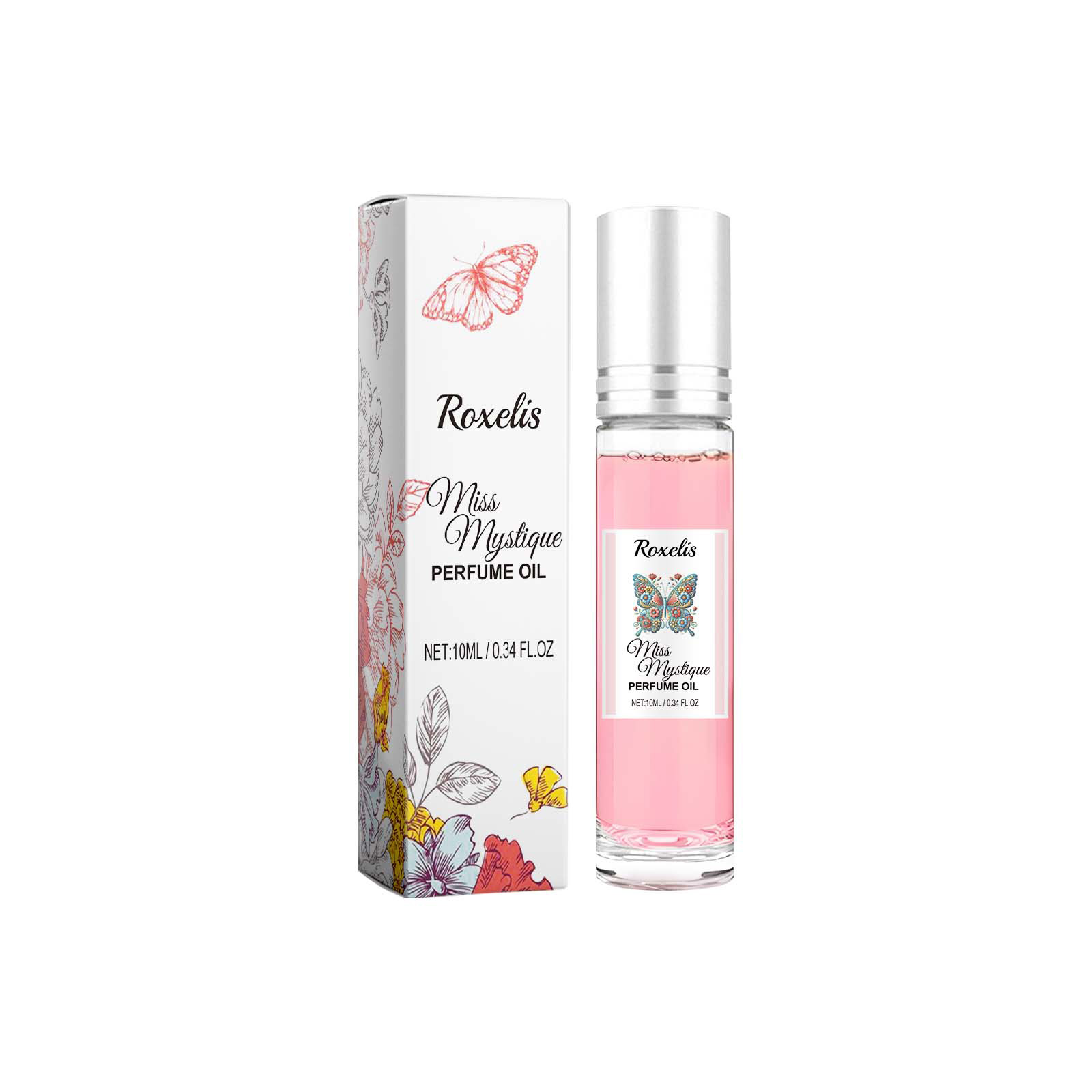 Roxelis Rolling Rose Perfume Portable Vial Perfume Charming Charm Natural Fresh Long-Lasting