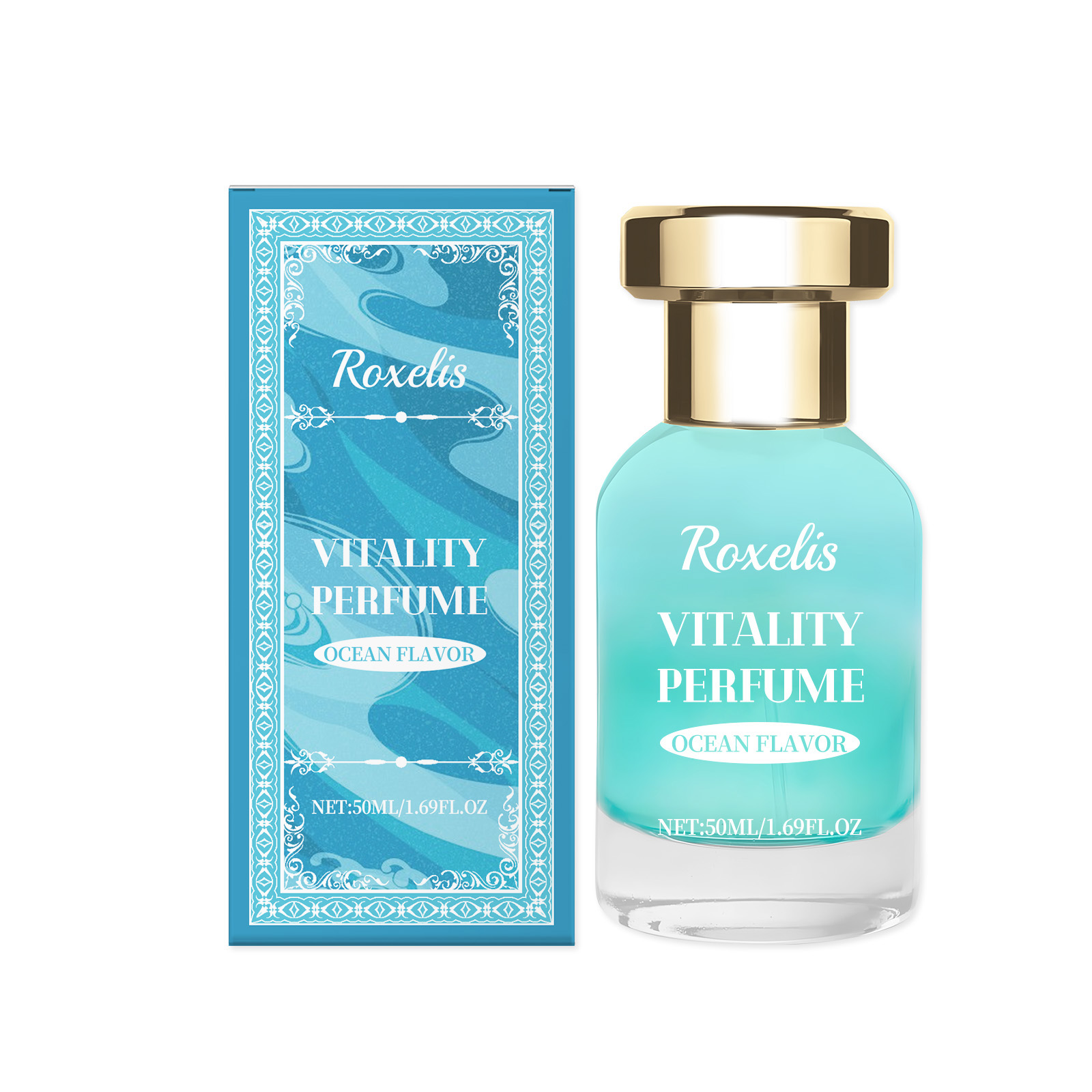 Roxelis Ocean Vitality Fragrance Natural Fresh Fragrance Lasting Light Blue Ocean Niche Fresh