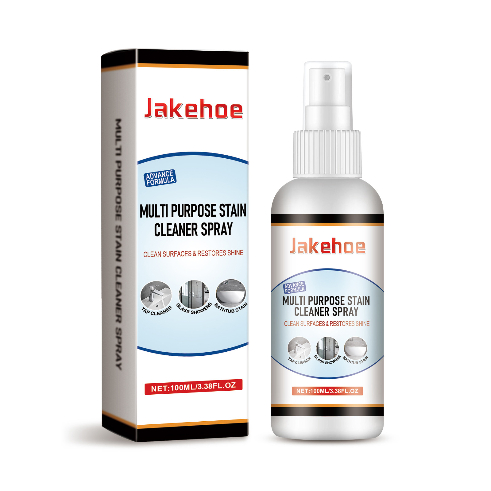 Jakehoe Household Stain Cleaning Spray Kitchen Bathroom Oil Removal Stain Removal Multi-Purpose