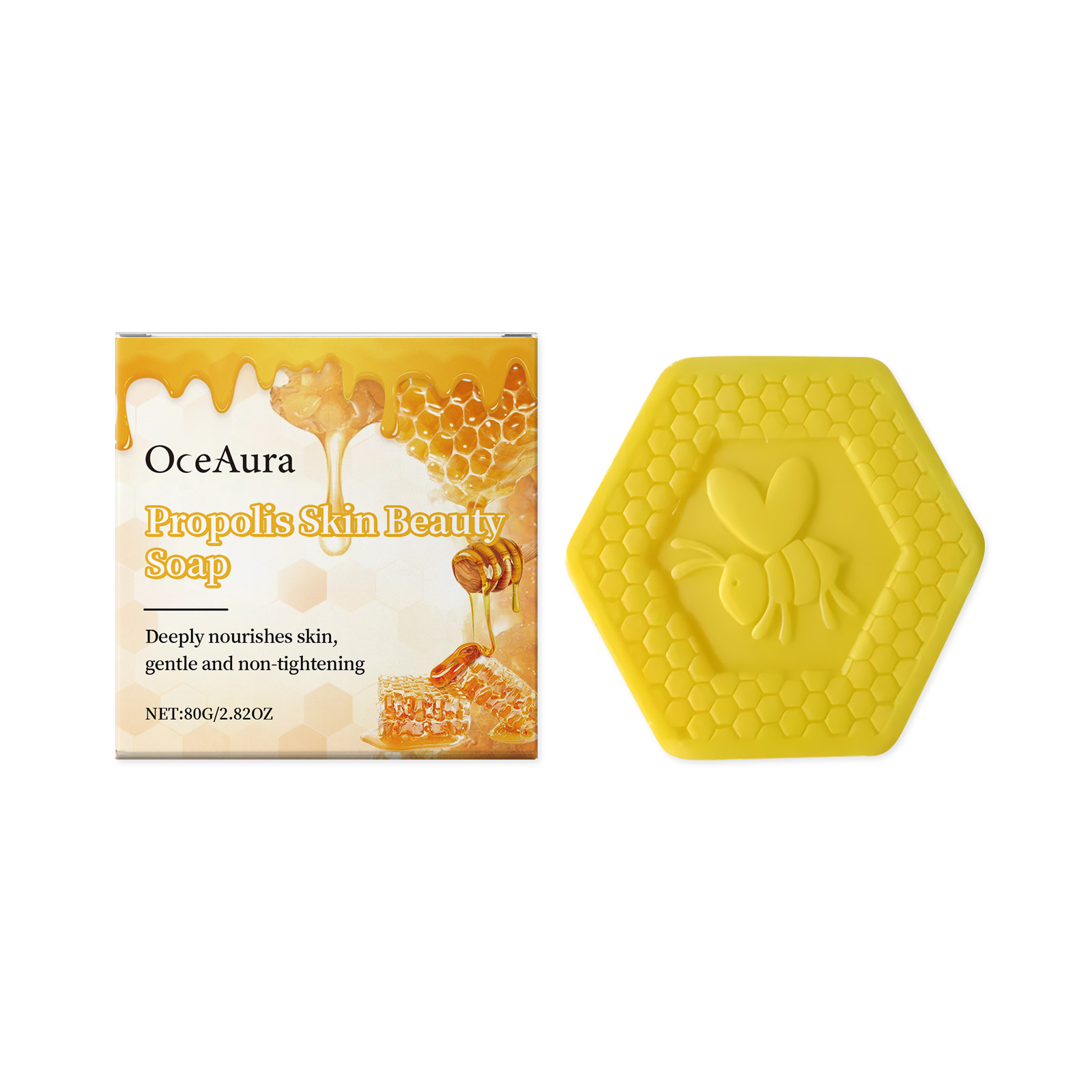OceAura Propolis Beauty Bath Soap, Gently Nourishes And Clea