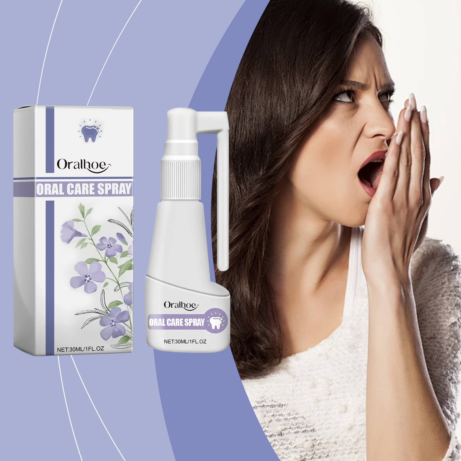 Portable oral spray for fresh breath concerns
