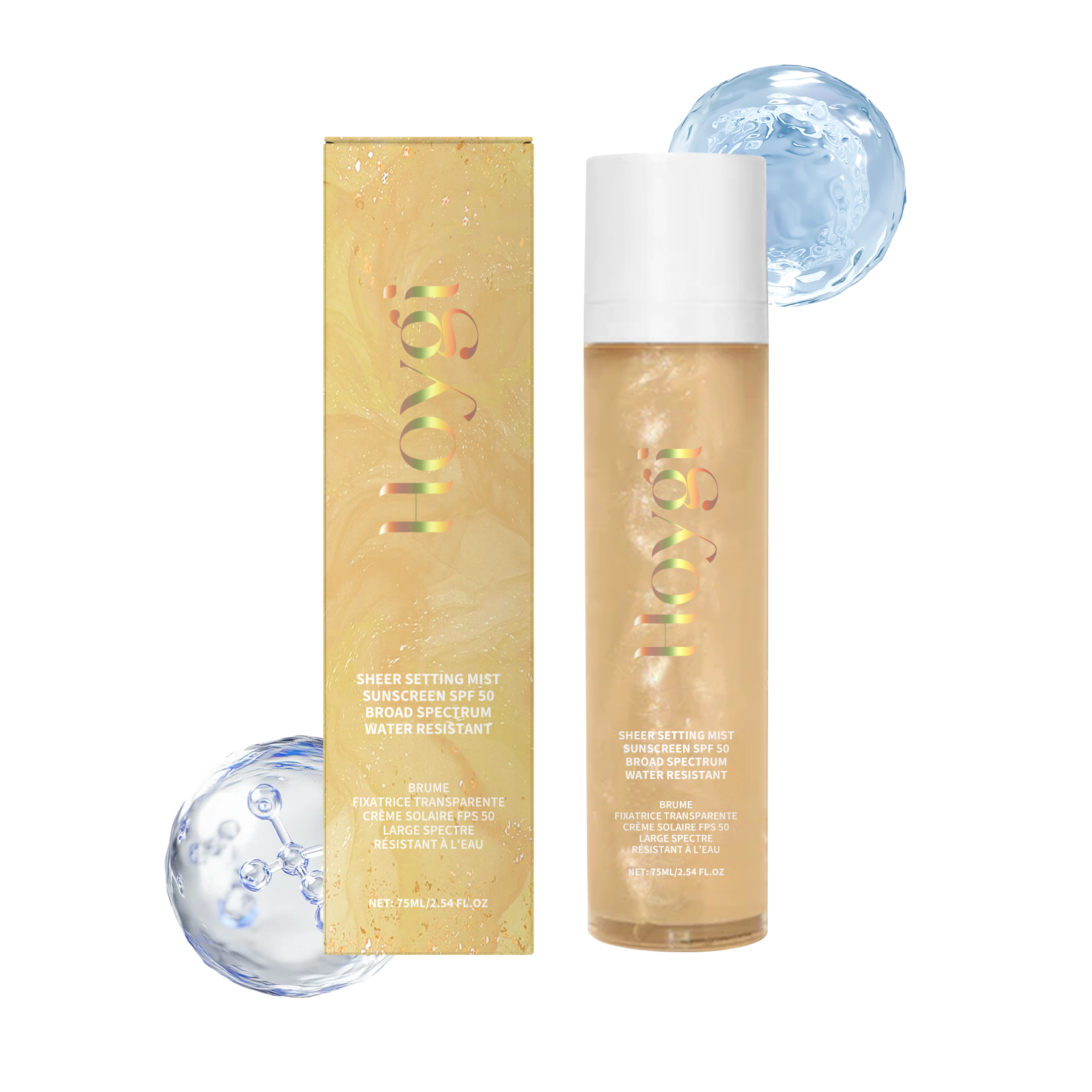 Hoygi Moisturizing Protective Spray, Moisturizing Refreshing Lightweight Texture Non-Greasy