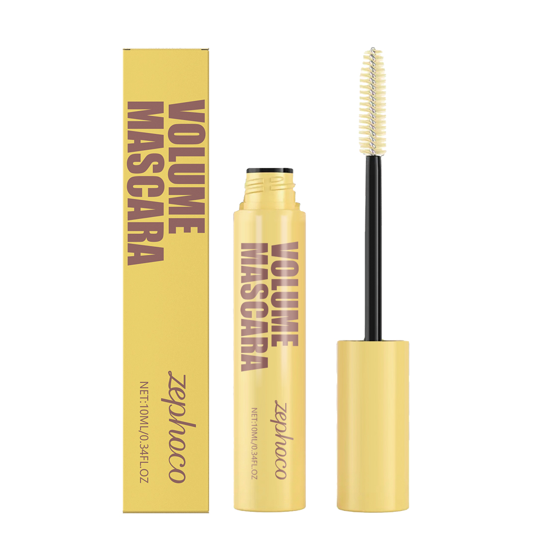 zephoco Thick And Slender Mascara, Mascara Around The Eyes, Natural Without Makeup Smudging, Thick