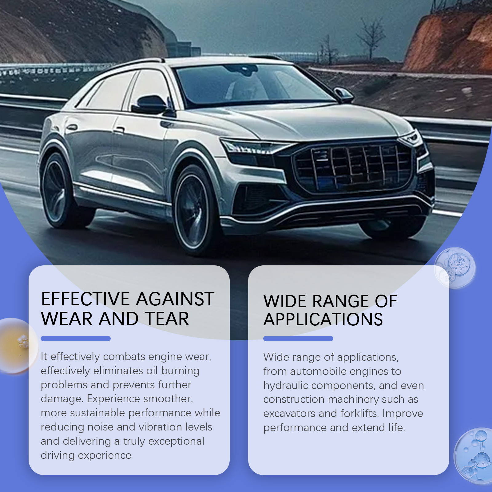 SUV and engine additive wear protection application