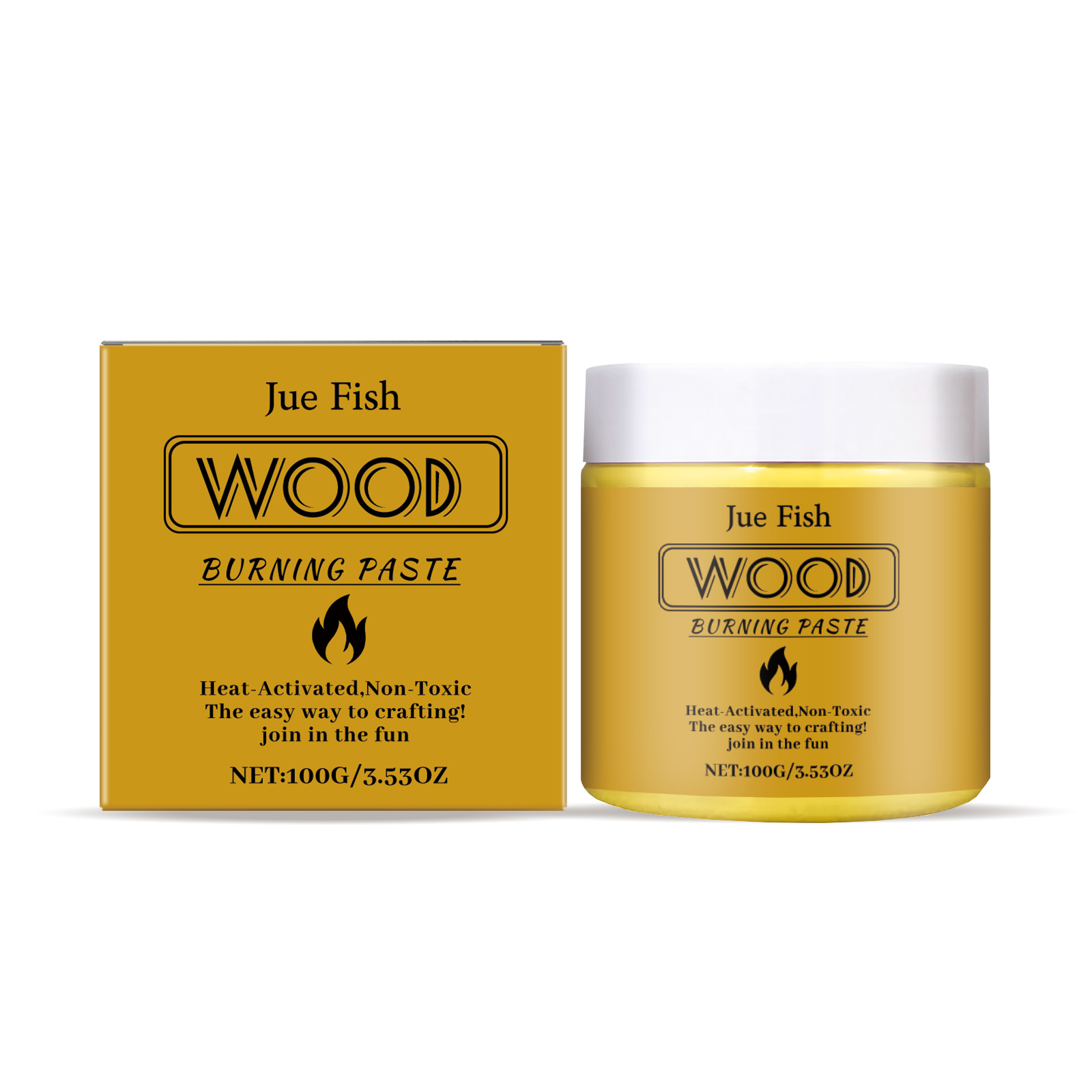 Jue Fish Wood Burning Paste, Diy Pyrography Wood Burning Paste Leather Canvas Paper
