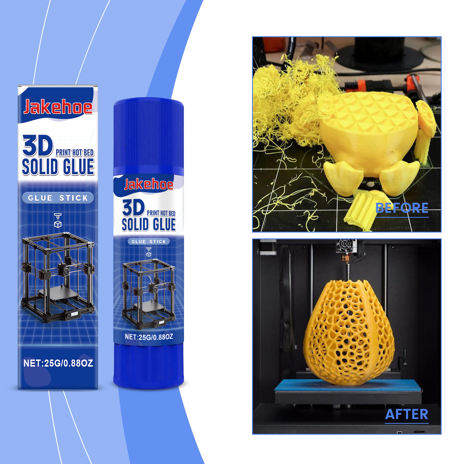 Before/after comparison for adhesion performance — warped vs perfect layer