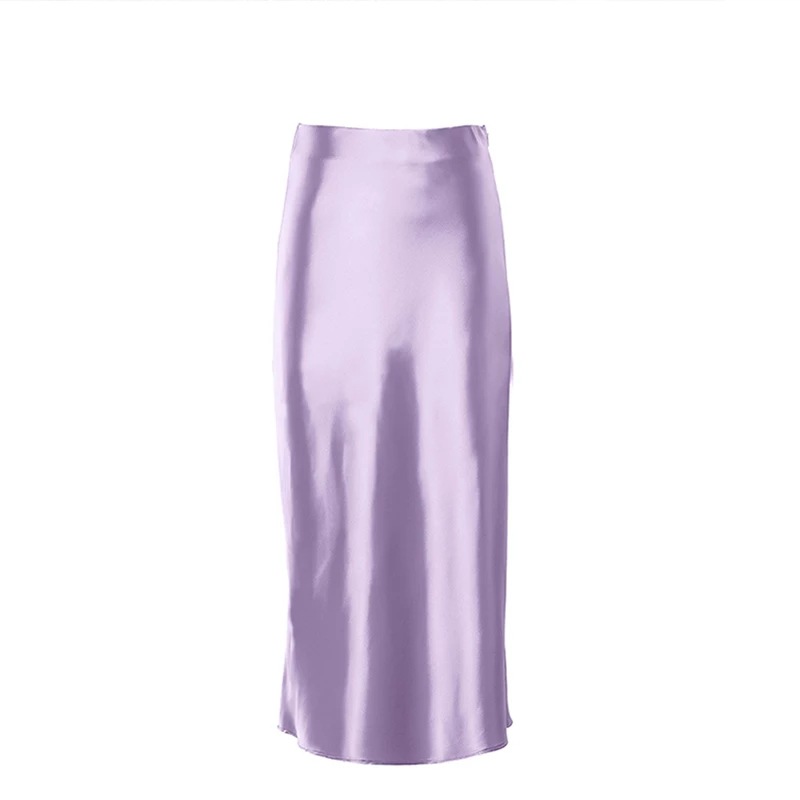 Solid-Purple-Satin-Silk-Women-
