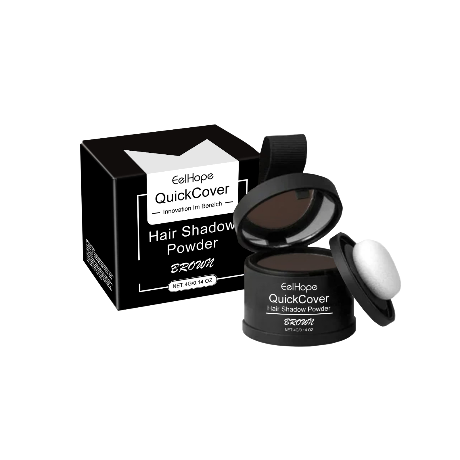Eelhope Brown Hairline Covered With Touch Powder Brown Hair Loose Cover Roots To Enhance The Overall