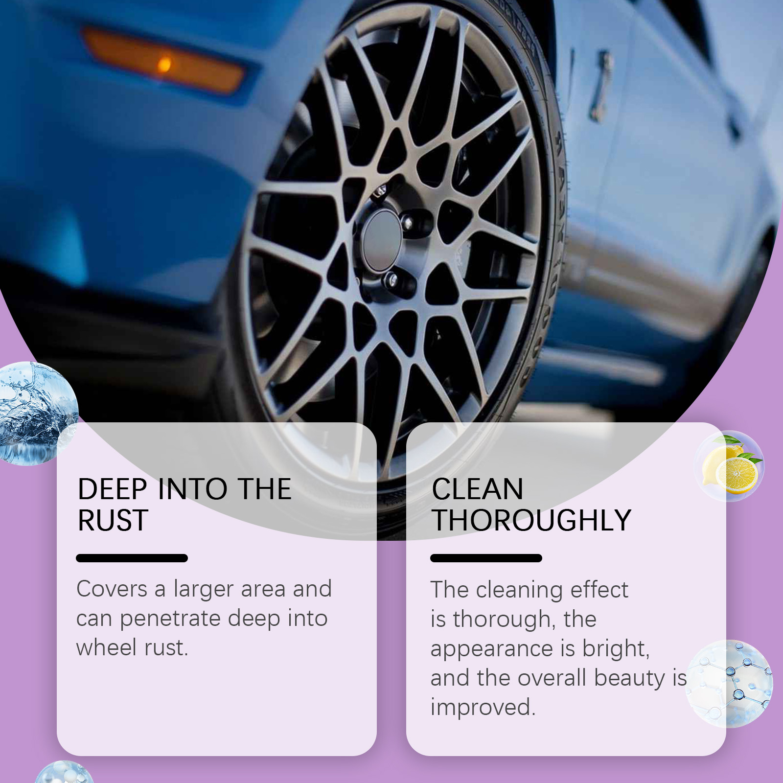Clean alloy wheel with brighter polished appearance
