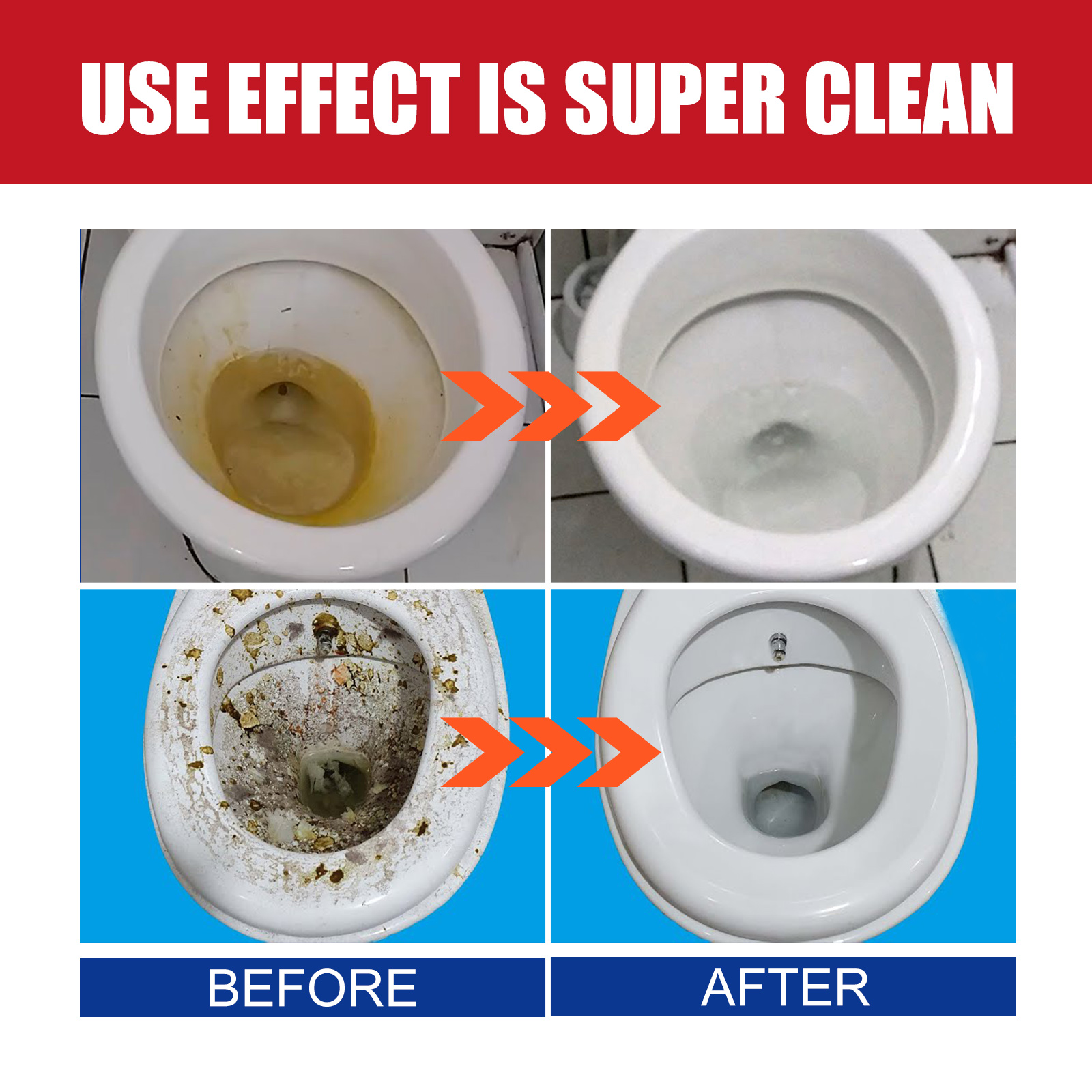 Before and after comparison: stained bowl versus spotless white