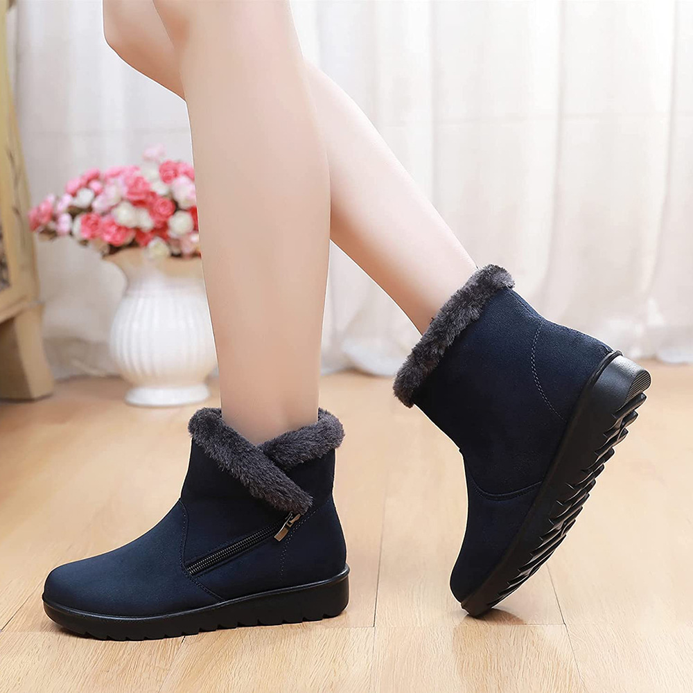 Women's warm cloth shoes, elderly snow boots image 11
