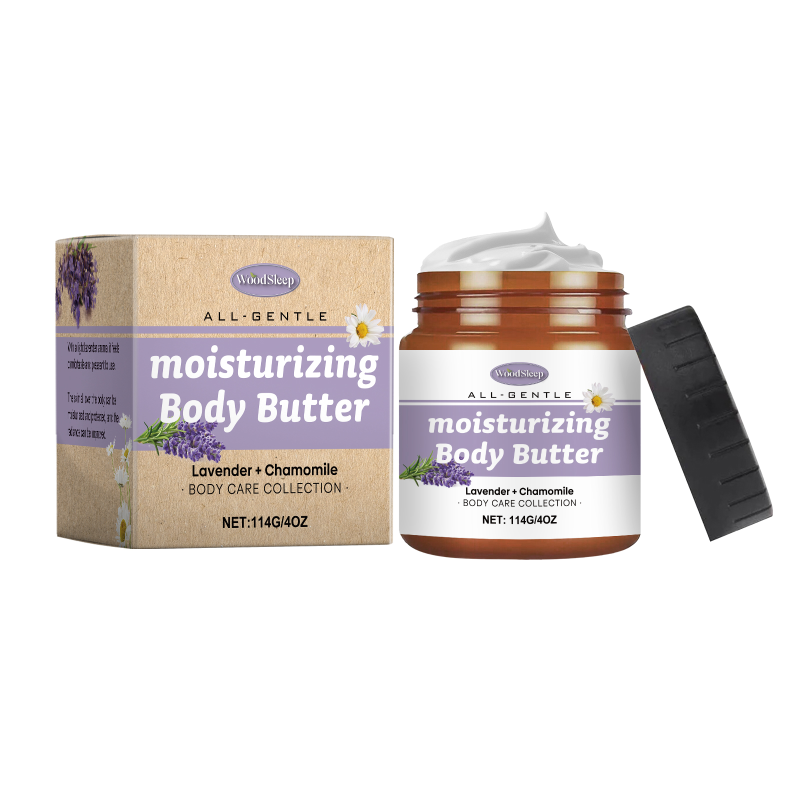 WoodSleep Lavender And Chamomile Body Butter Moisturizer Deeply Hydrates And Moisturizes All Over