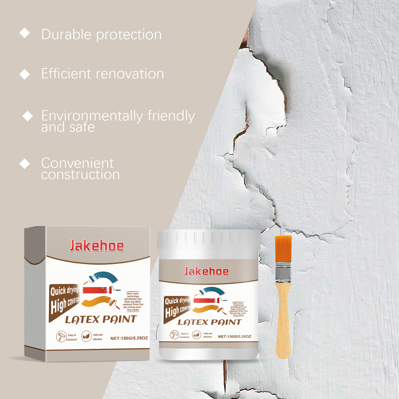 Renewed wall area shown in a lived-in home interior