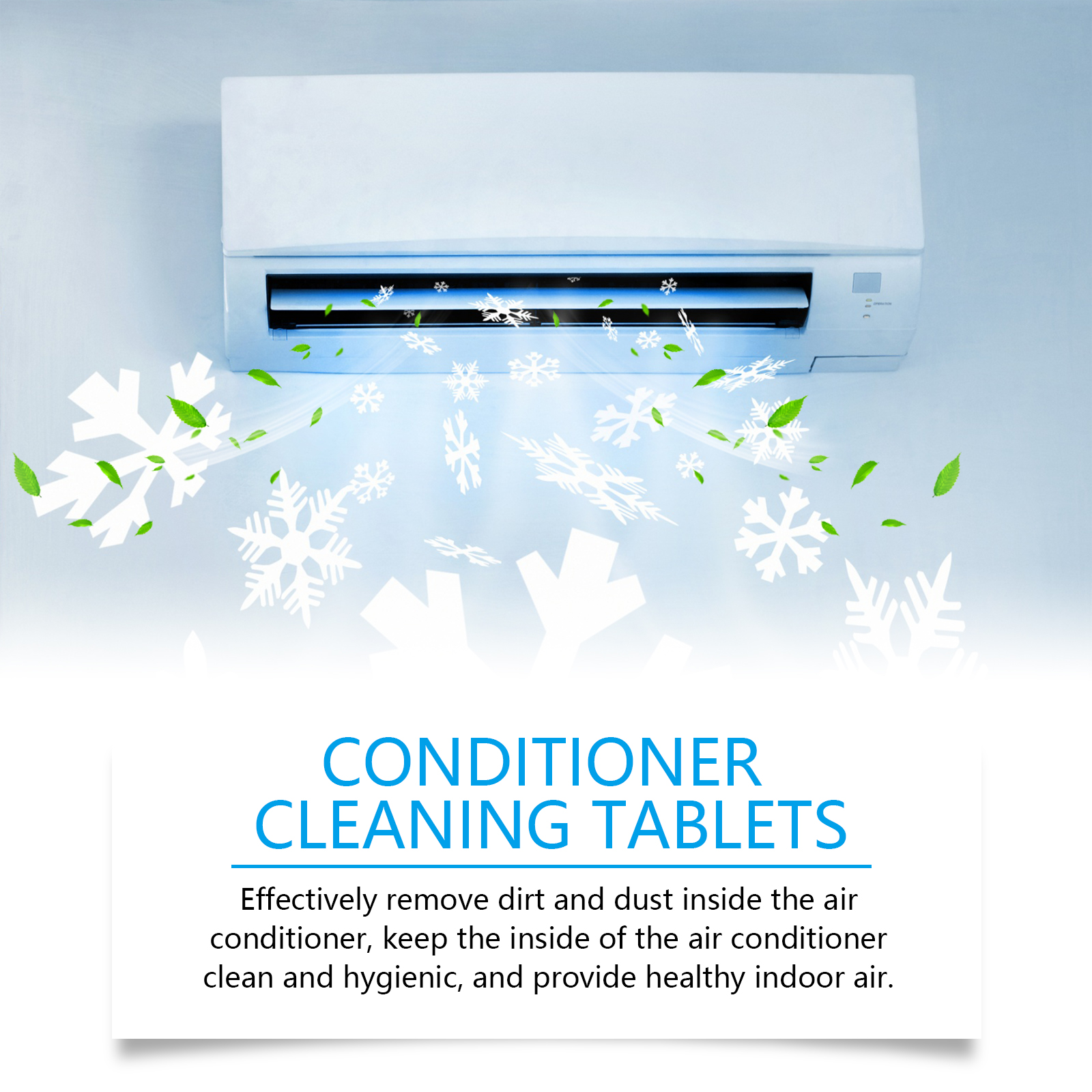 Fresh clean air output from an AC unit in a bright modern room