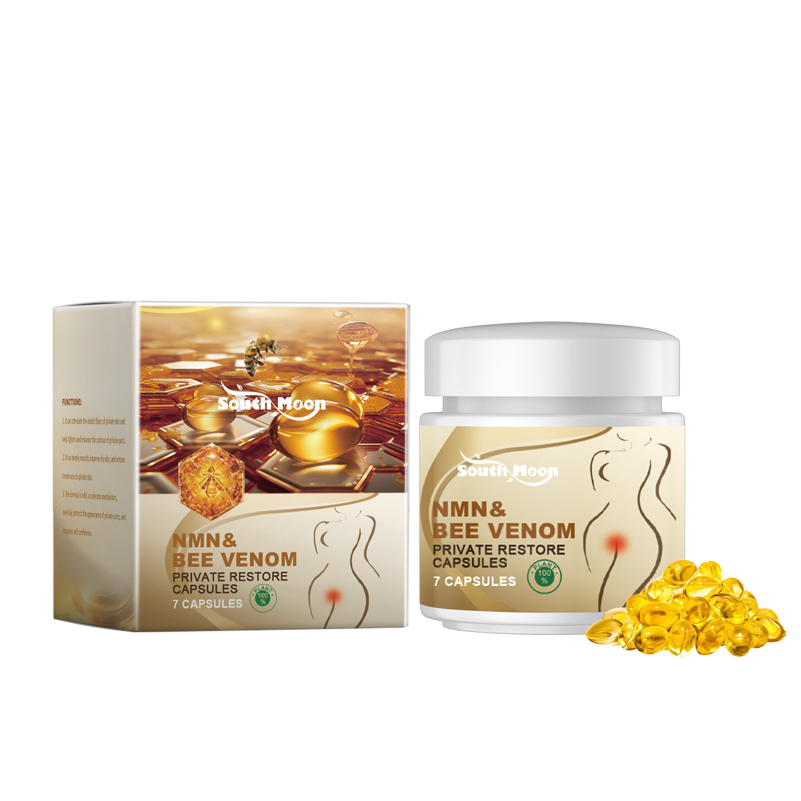 South Moon Women's Body Care Capsules, Body Cleansing Odor Moisturizing Care Capsules