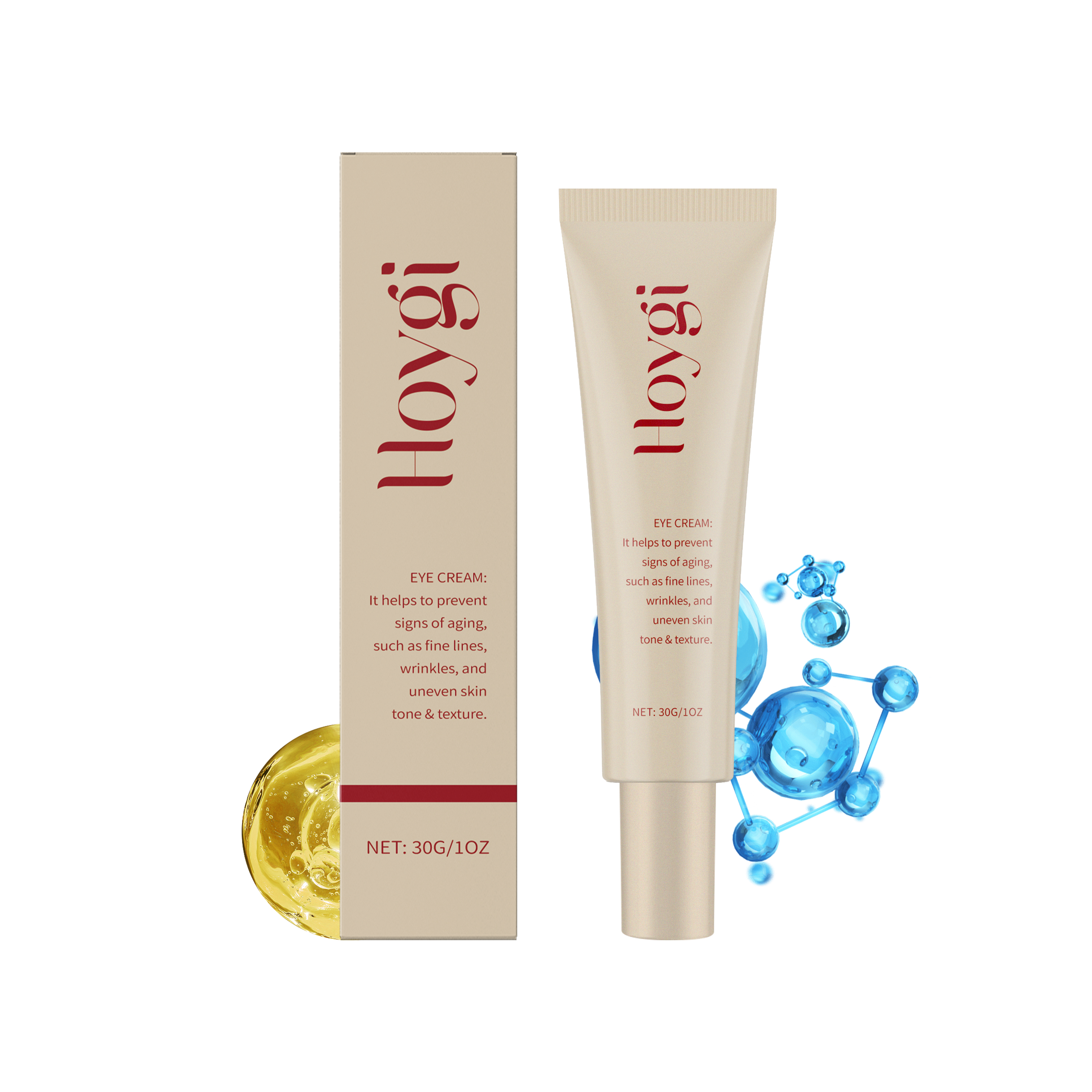 Hoygi Retinol Eye Cream, Reduces Fine Lines, Nourishes Skin 