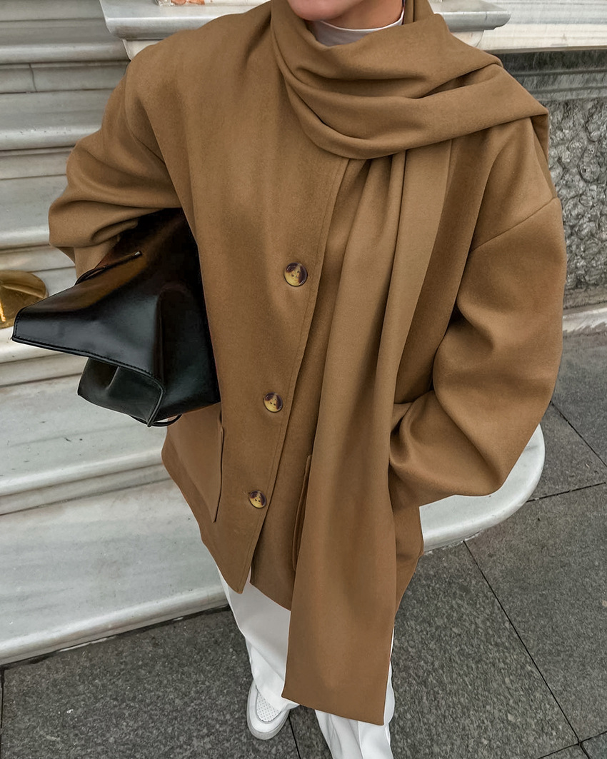 Women’s Wool Trench Coat - Side View