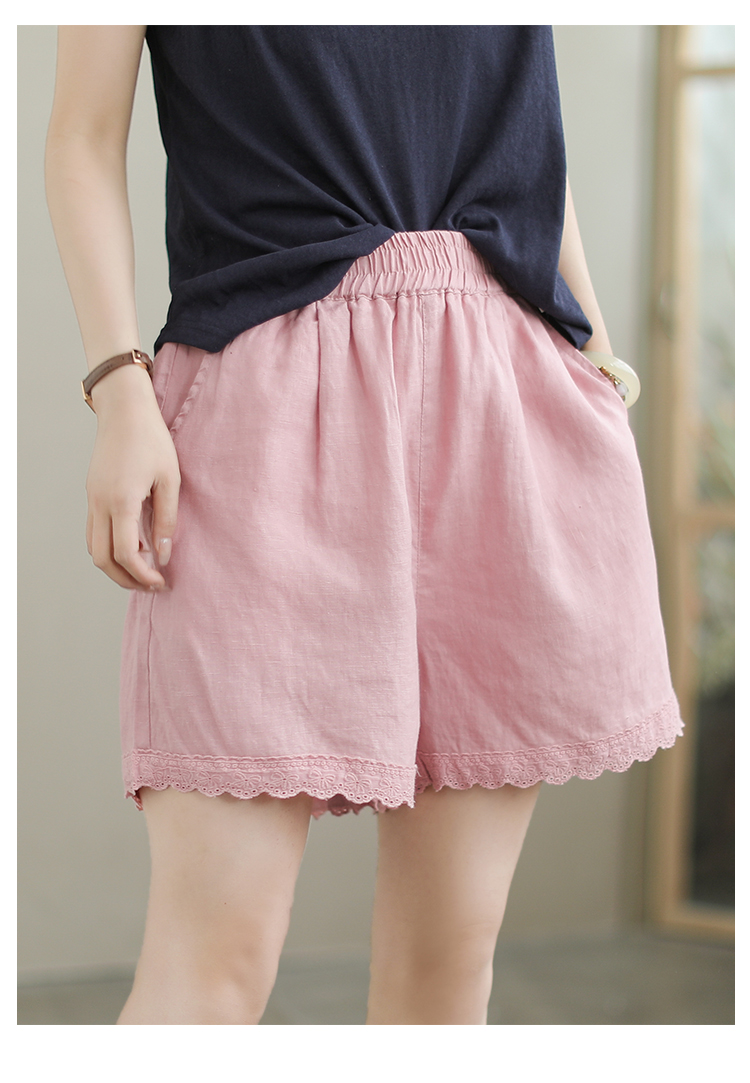 Linen Shorts Women Summer Fashion Casual Personality Women's Capri Pants 8E872206E9080403CE00251A578670E1
