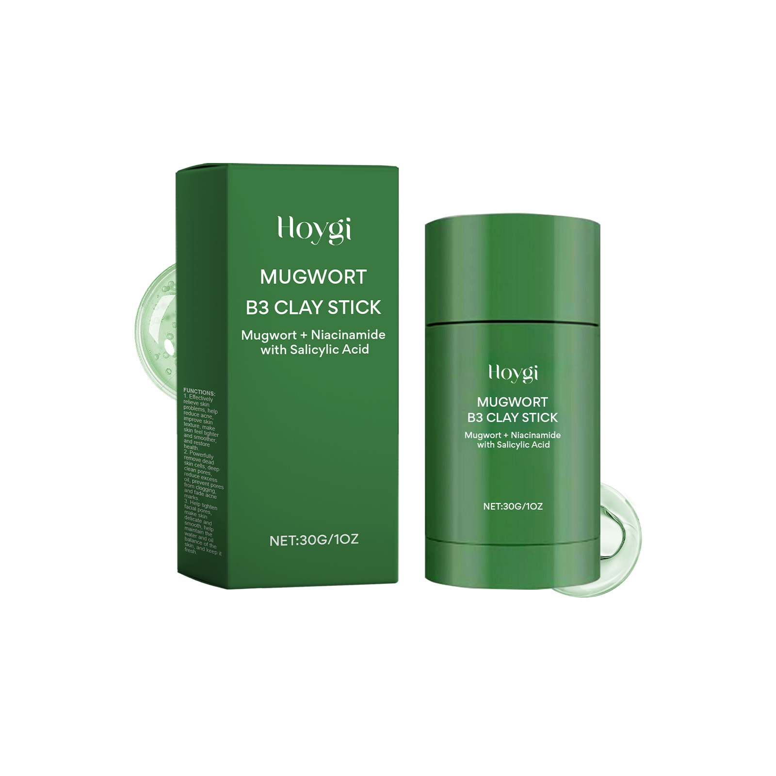 Hoygi Moxa Mud Mask Stick Deeply Cleans Pores, Brightening Skin, Firming, Smoothing And Refreshing