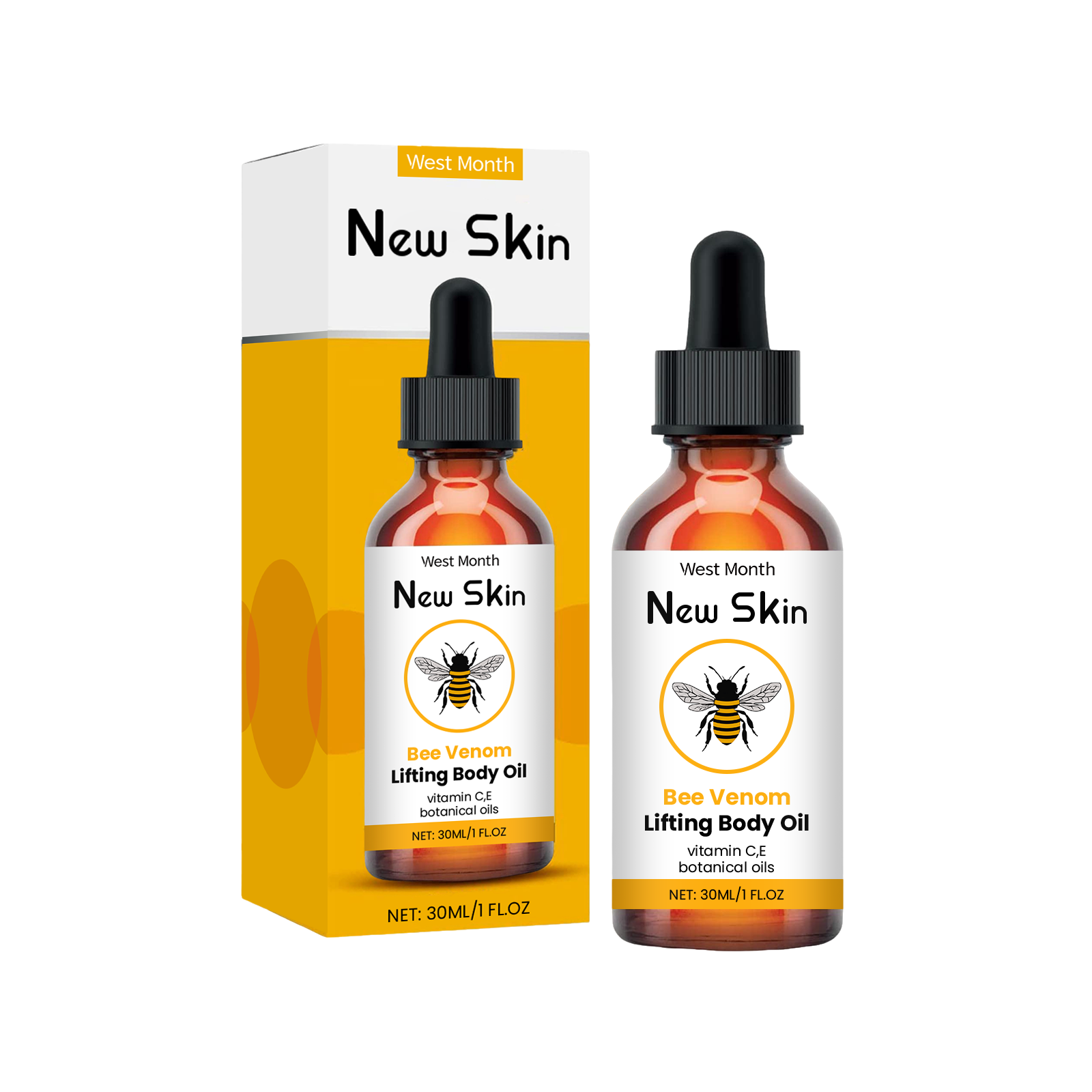 West&Month Firming Care Essential Oil, Body Massage Daily Nourish And Care For Smooth Skin Beauty