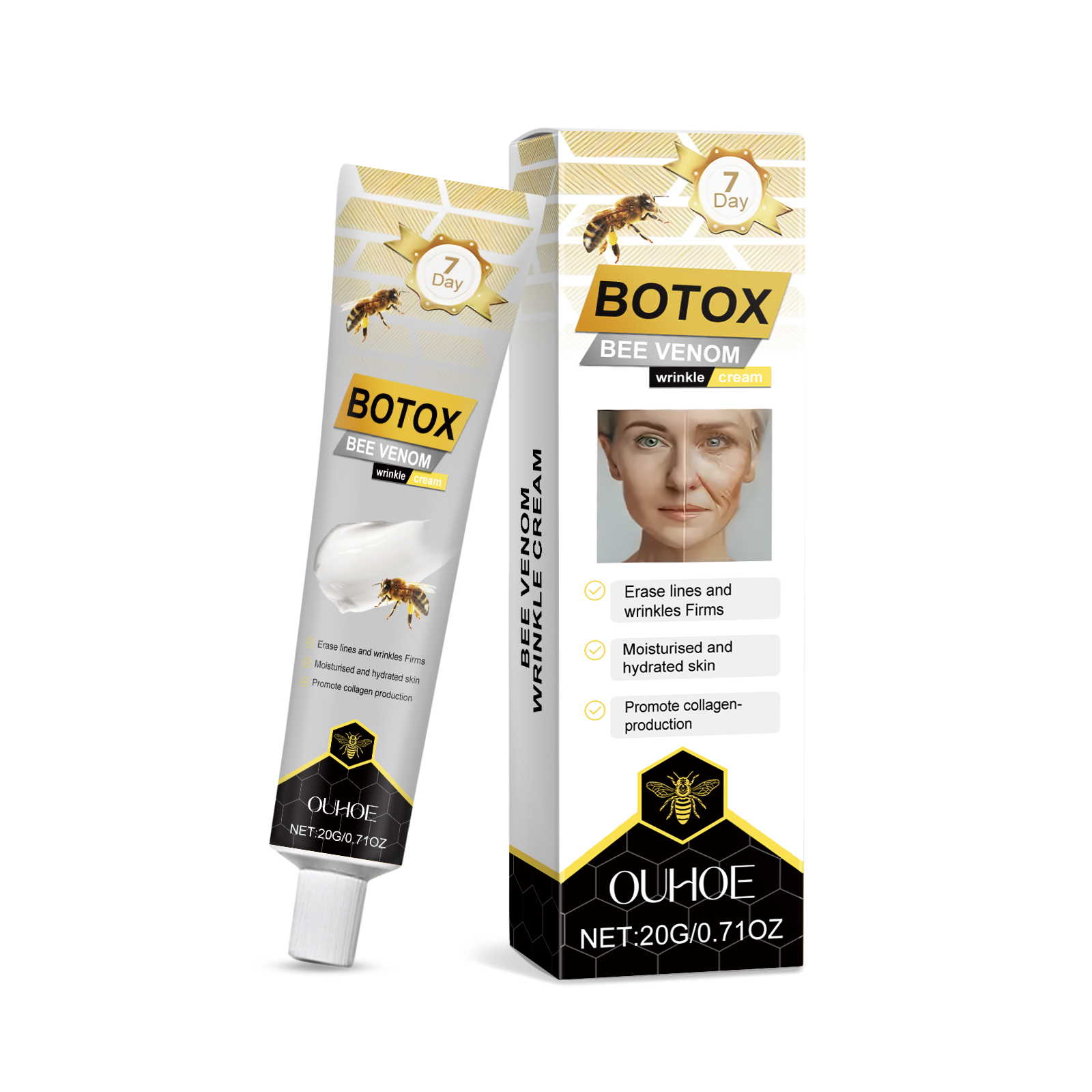 OUHOE Bee Venom Firming Cream Moisturizes, Hydrates And Brightens The Complexion, Firming And