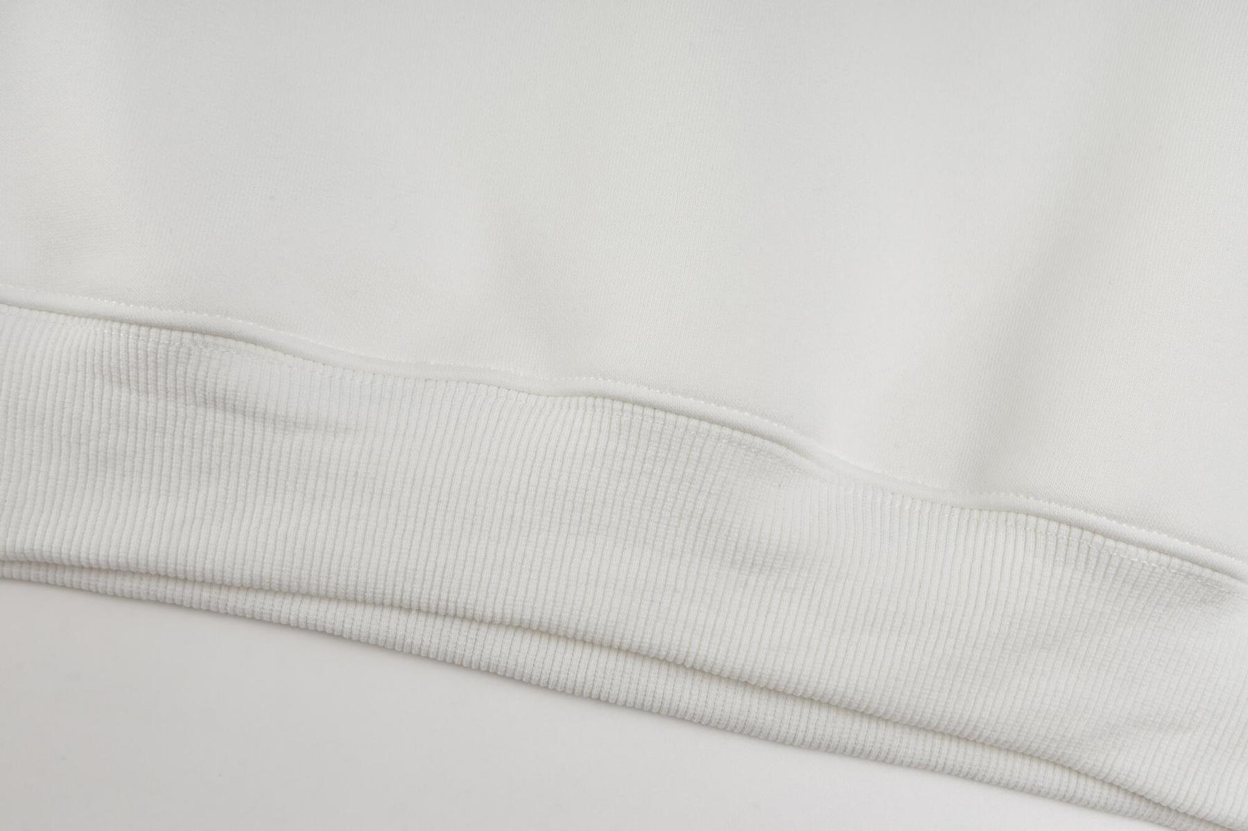 Velcro design sweatshirt construction close-up