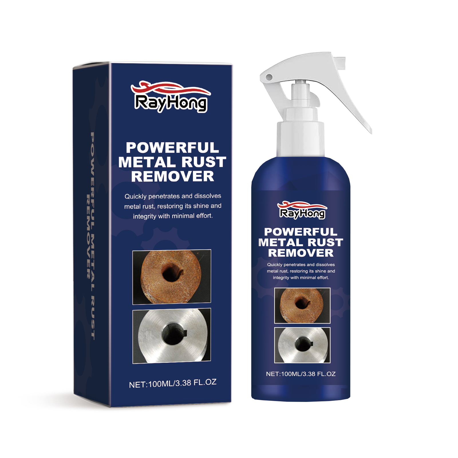 Rayhong Metal Rust Remover, Vehicle Cleaning Paint Tire Rust Remover And Curing Agent