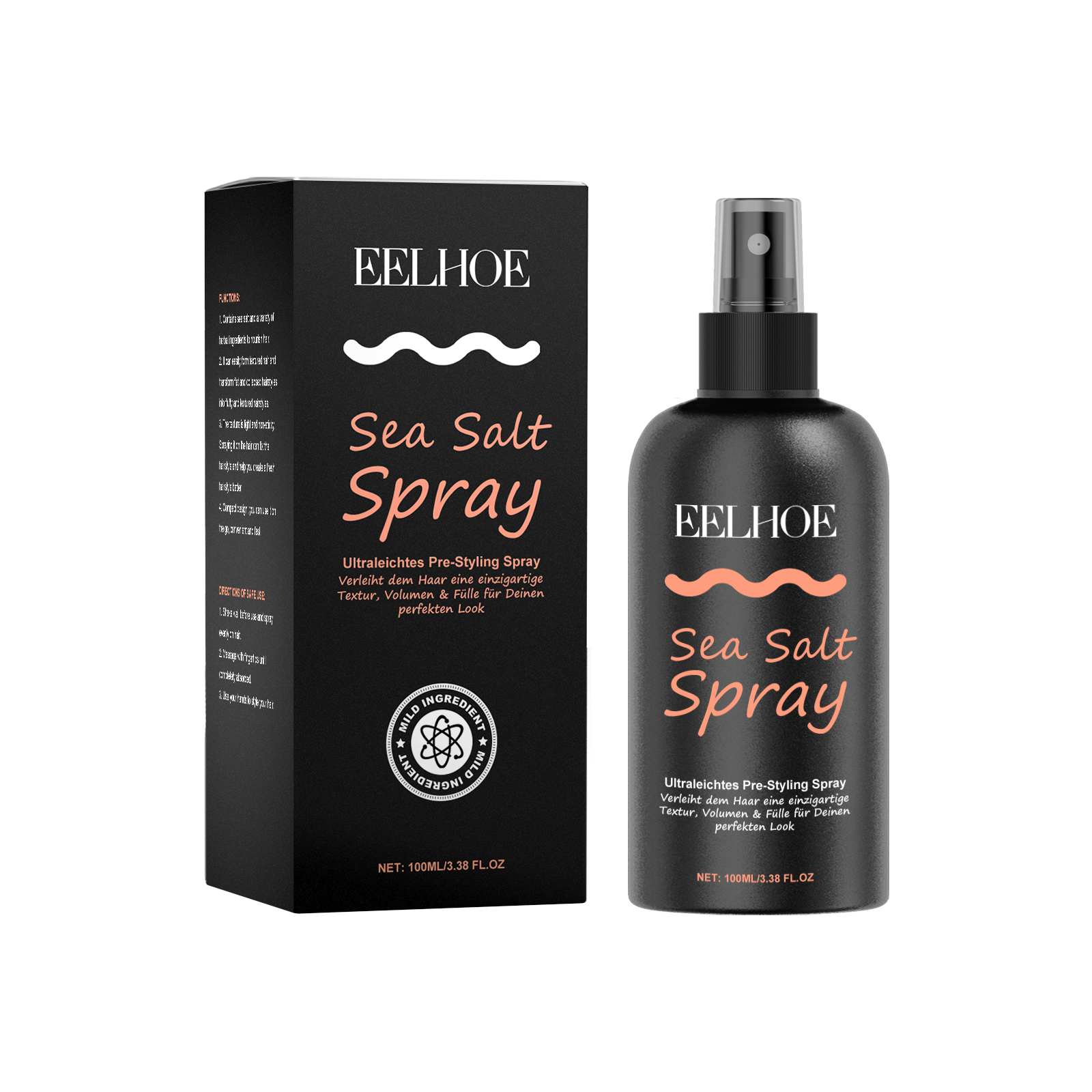 EELHOE Hair Sea Salt Styling Spray Lazy Refreshing Oil Control Volumizing Hair Leave-In Styling Dry