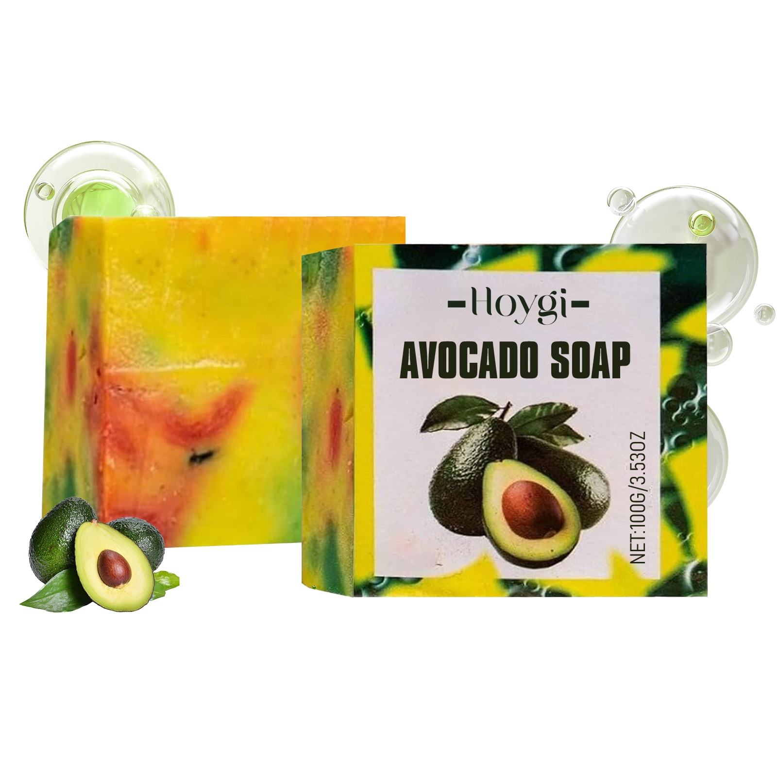 Hoygi Avocado Bath Soap gently moisturizes skin, moisturizes