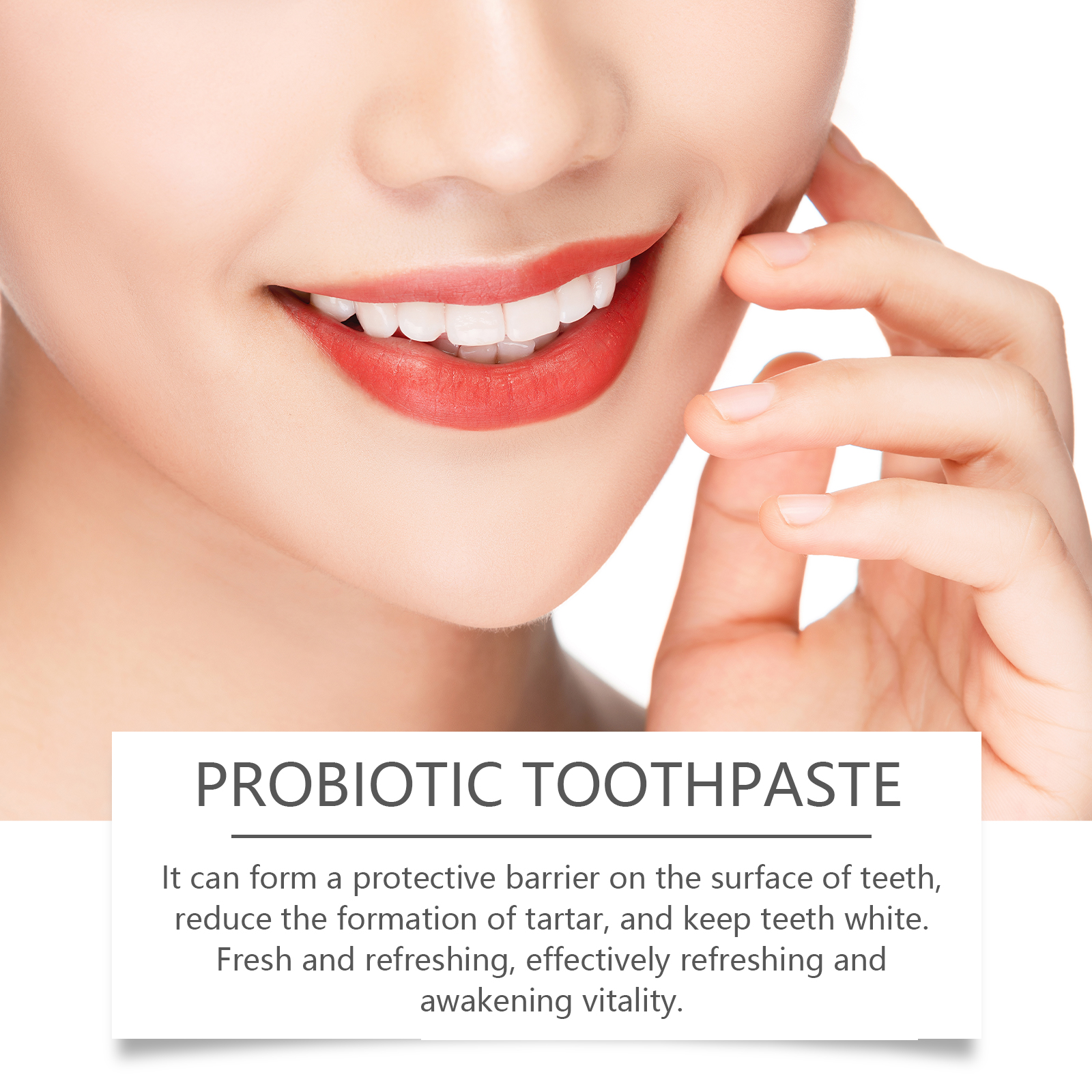 Probiotic toothpaste protective barrier claim panel