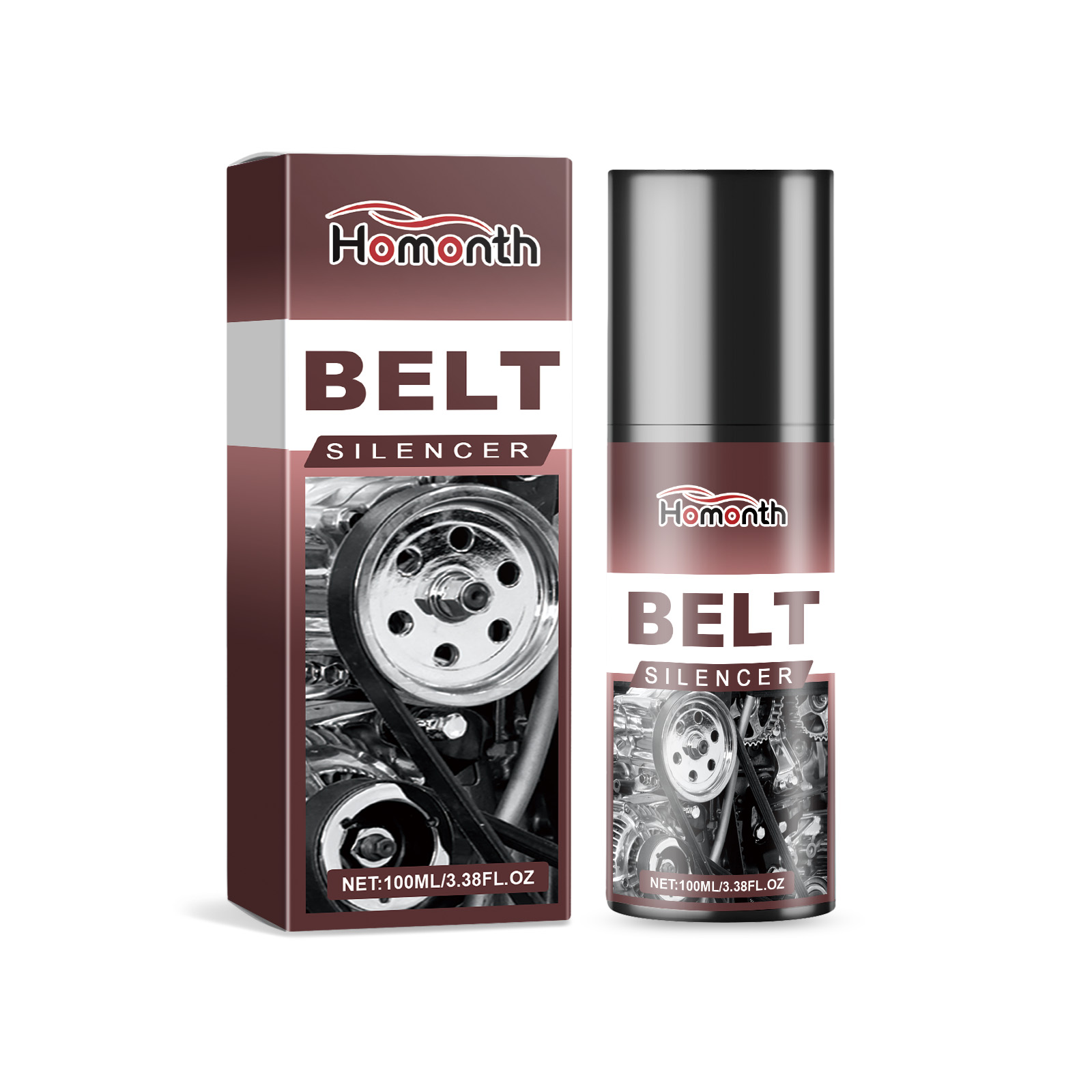 Homonth Automobile Engine Belt Lubricant, Automobile Belt Abnormal Sound Aging Rubber Strip