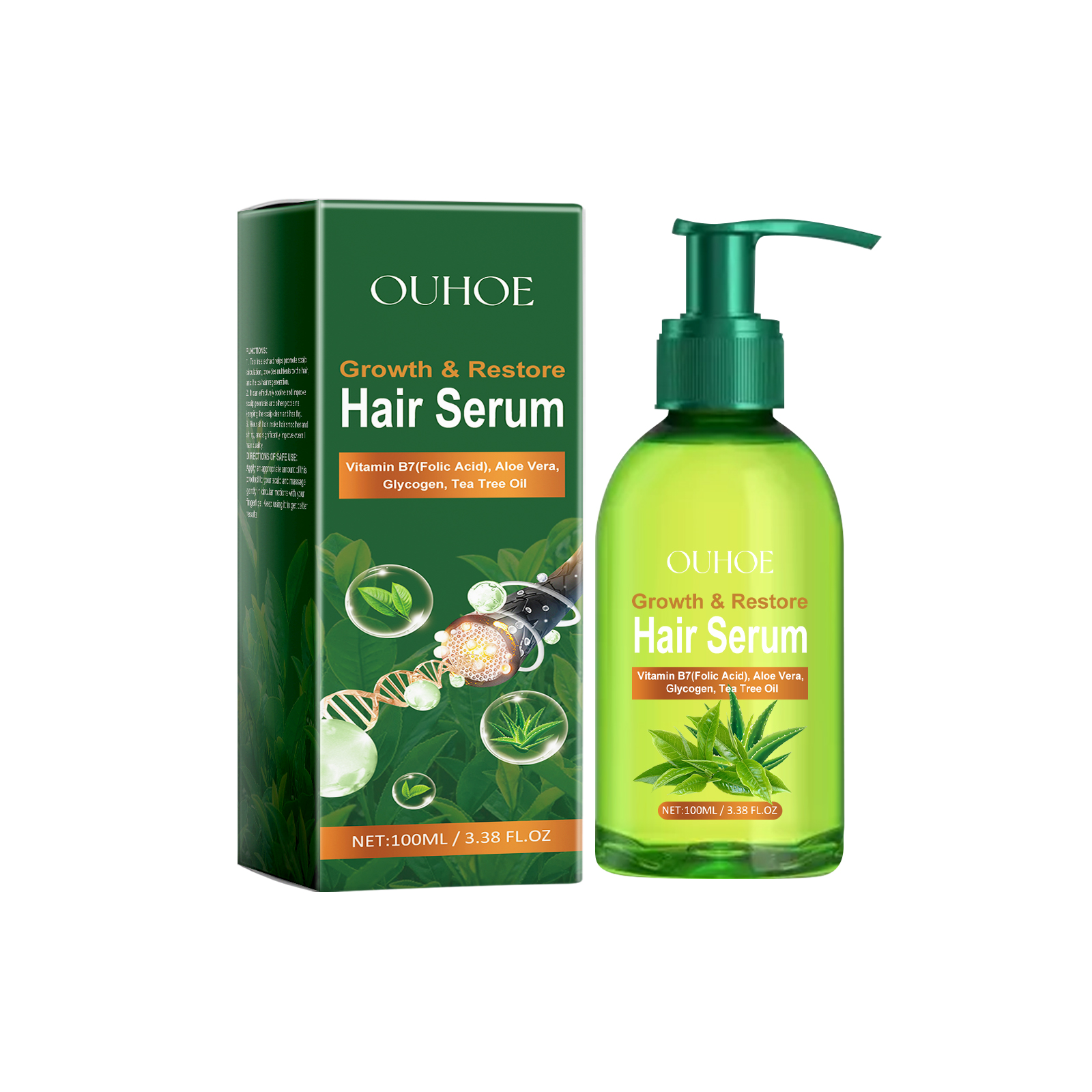 OUHOE Hair Care Tea Tree Essential Oil Improves Dry Split Ends And Nourishes Hair Leave-In Essential