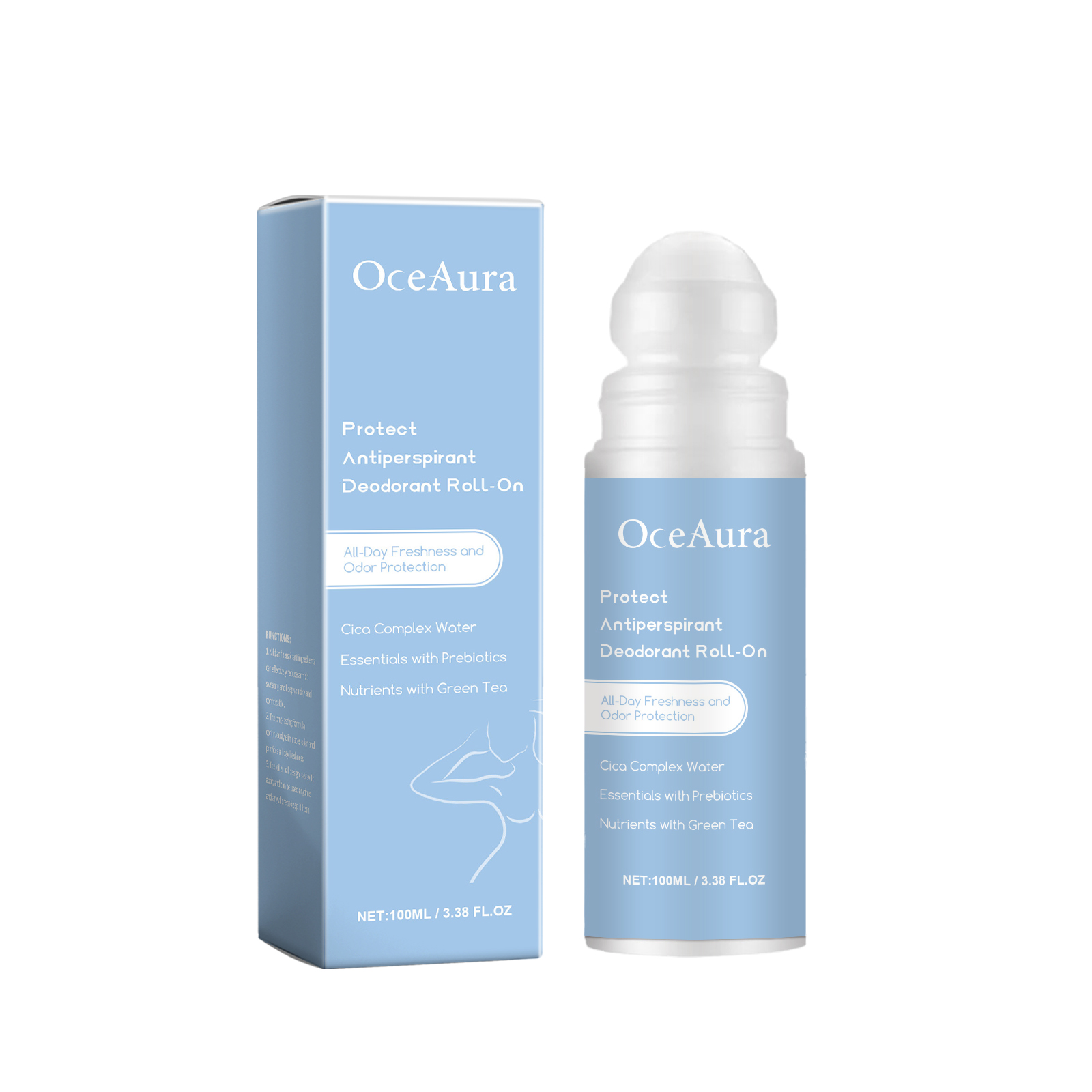 OceAura Underarm Body Antiperspirant Roll-On Beads