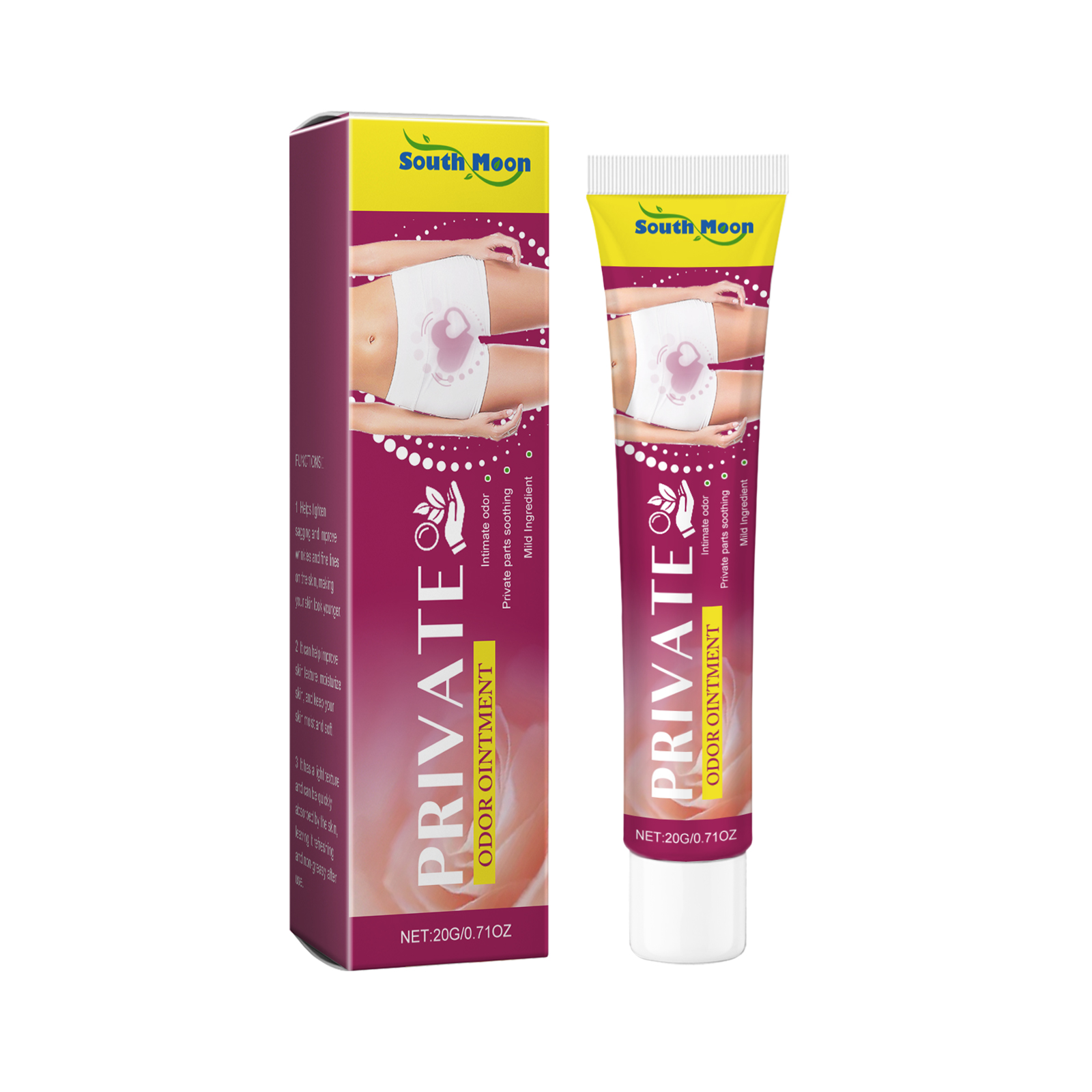South Moon Women's Body Care Cream, Gentle Nourishing Body Care Moisturizing Moisturizing Daily