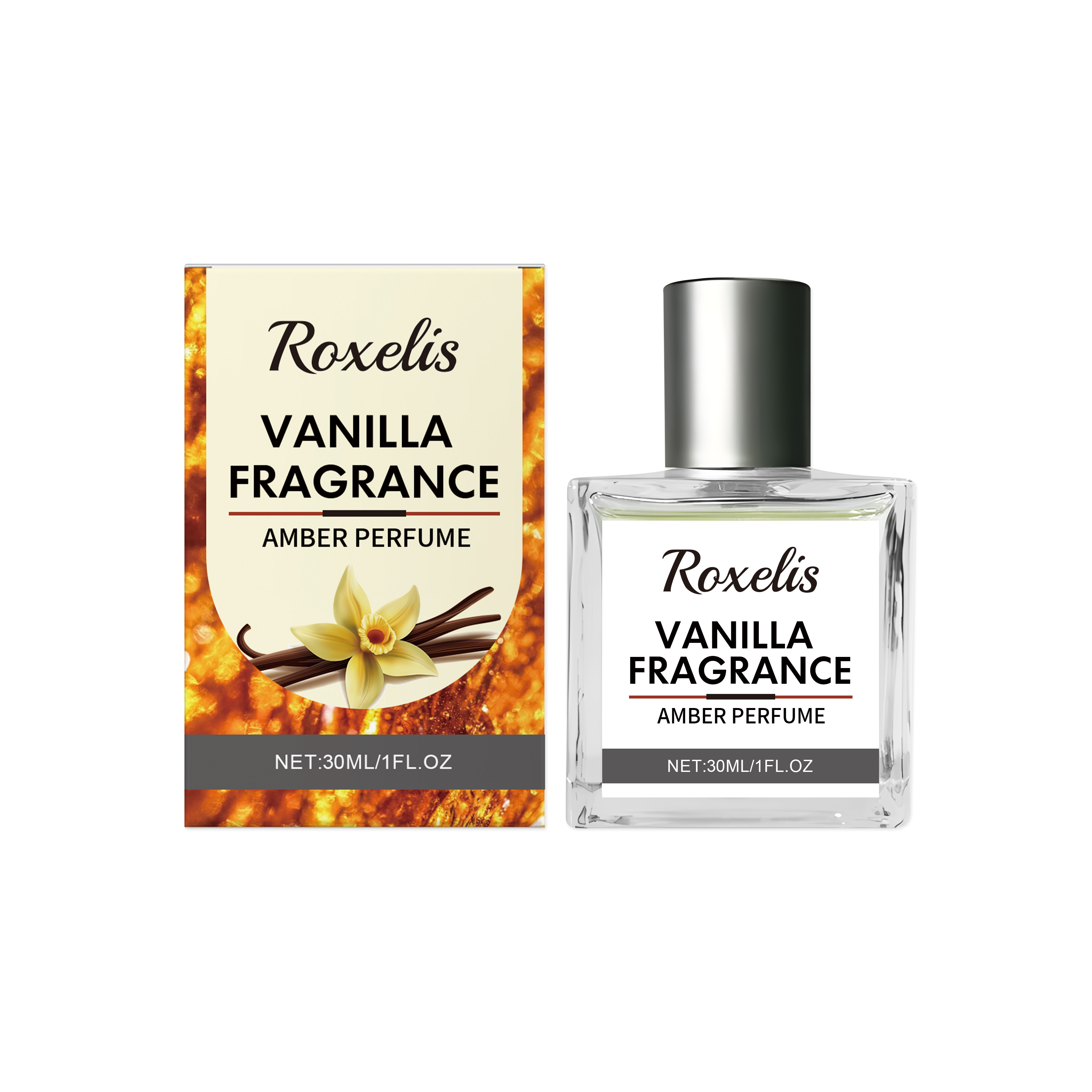Roxelis Vanilla Amber Eau De Toilette Natural Fresh Light El