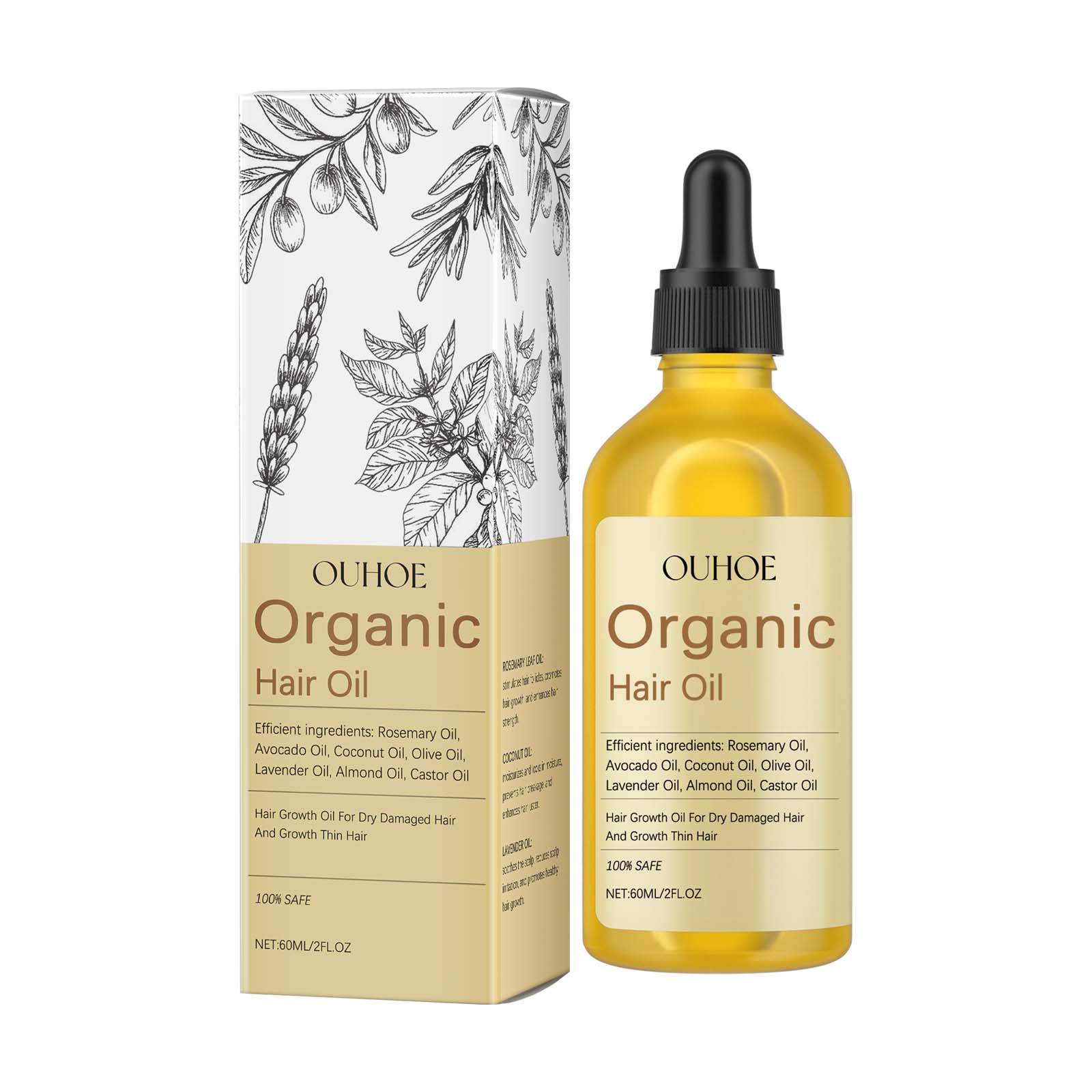 OUHOE Hair Care Essential Oil Nourishes Scalp, Strengthens Hair, And Nourishes