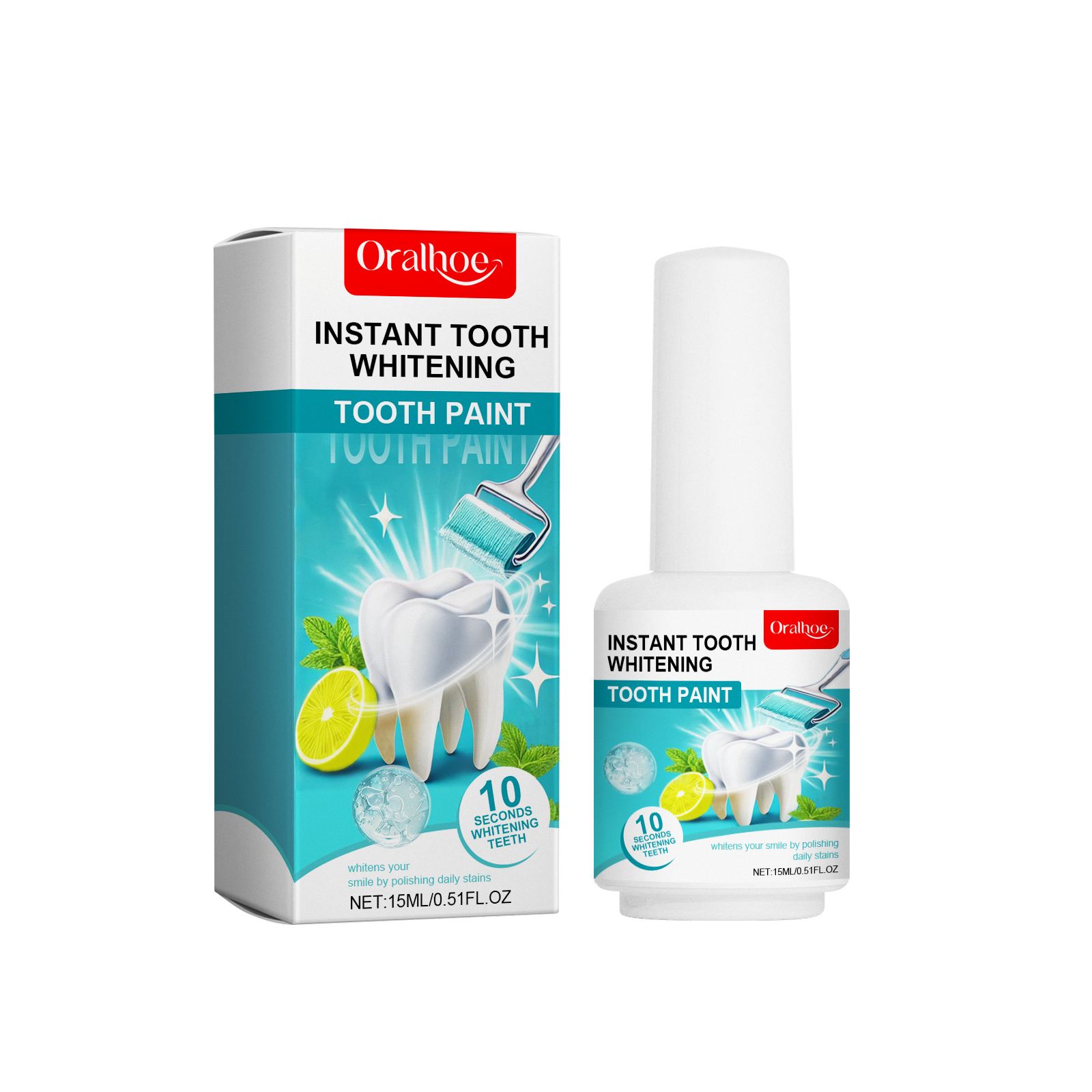Oralhoe Tooth Brightening Solution Cleans Stains And Tartar, Brightens Teeth And Cleans Yellow And