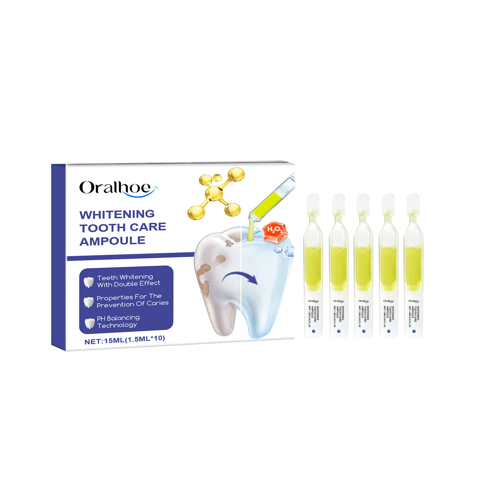 Oralhoe Teeth Whitening Serum, Remove Stains, Yellow Dirt Deep Clean Whitening Oral Care