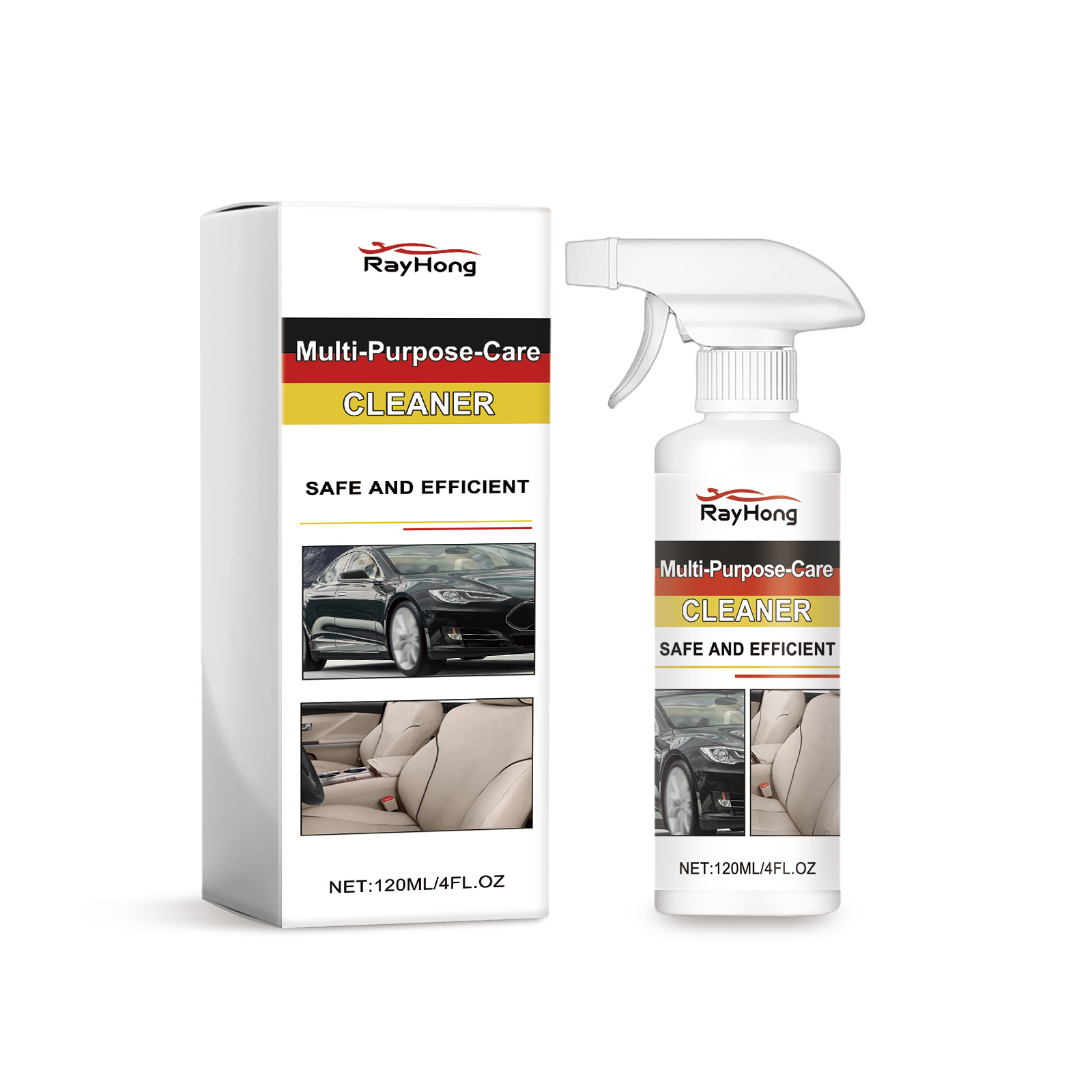 Rayhong Car Multi-Function Care Cleaner Leather Seat Interior Steering Wheel Decontamination Foam