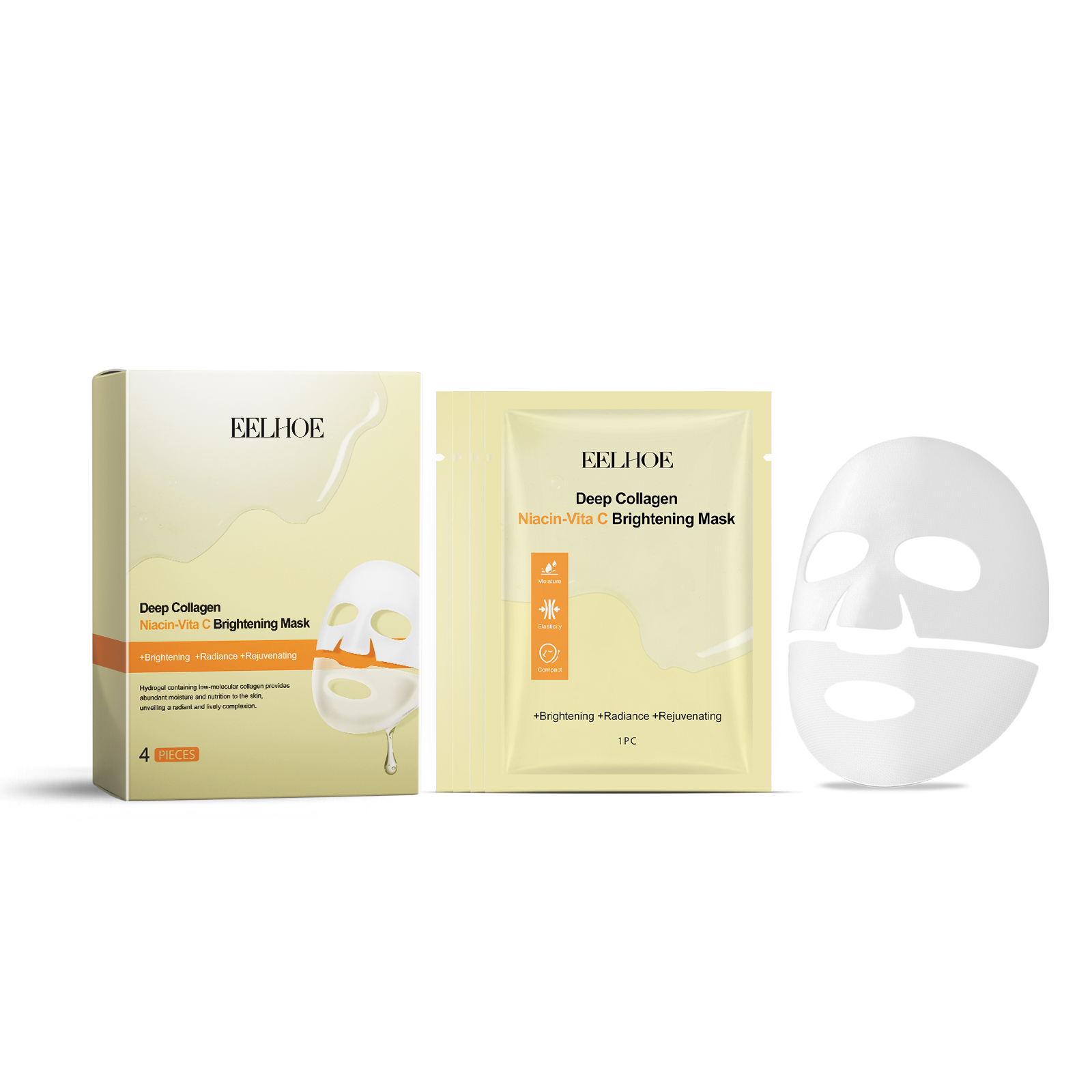 EELHOE Niacin Vitamin C Whitening Mask (Box Set) Hydrating, Moisturizing And Nourishing Skin Daily