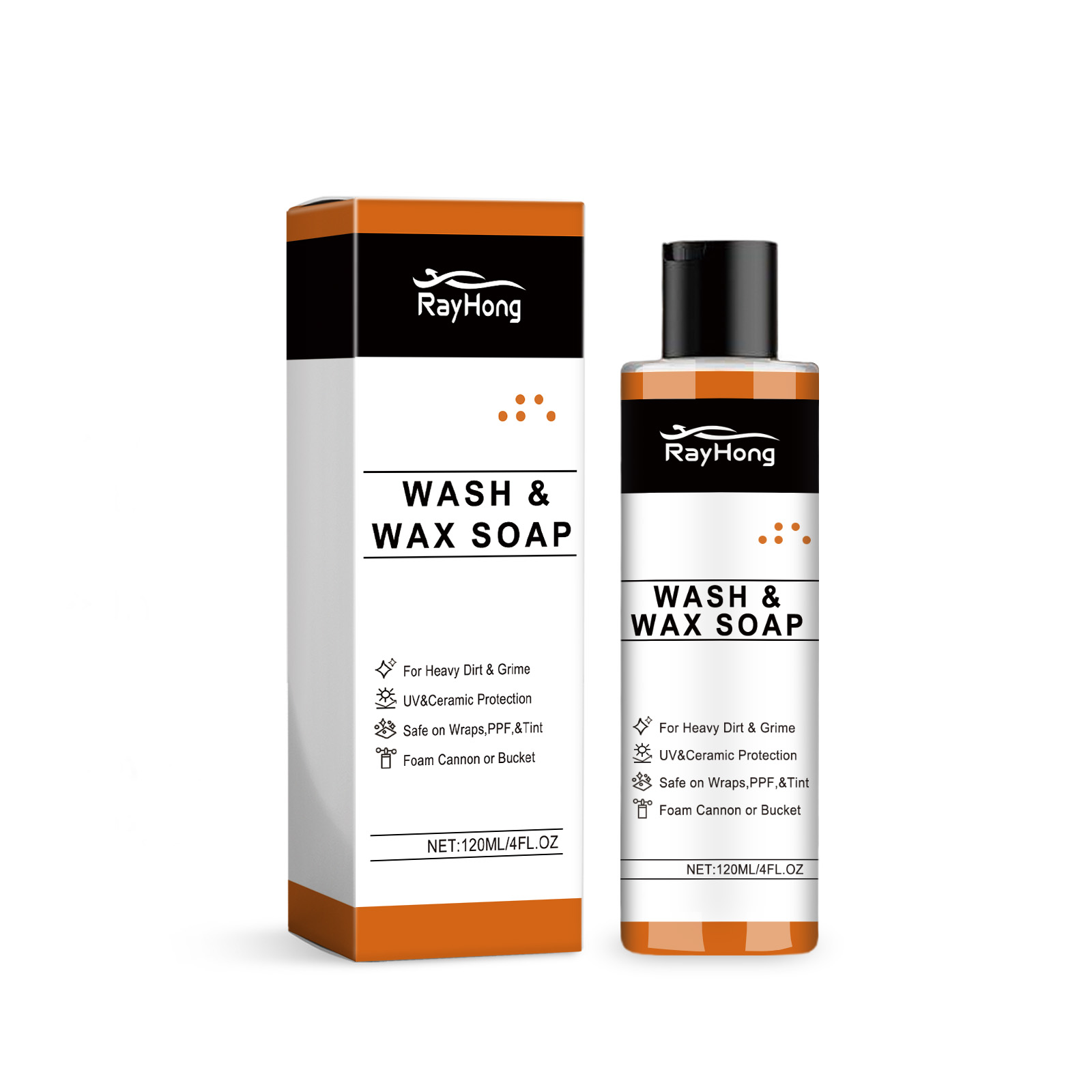Rayhong Orange Smell Car Wash Liquid, Household Car Wash Dust Decontamination Concentrated Car