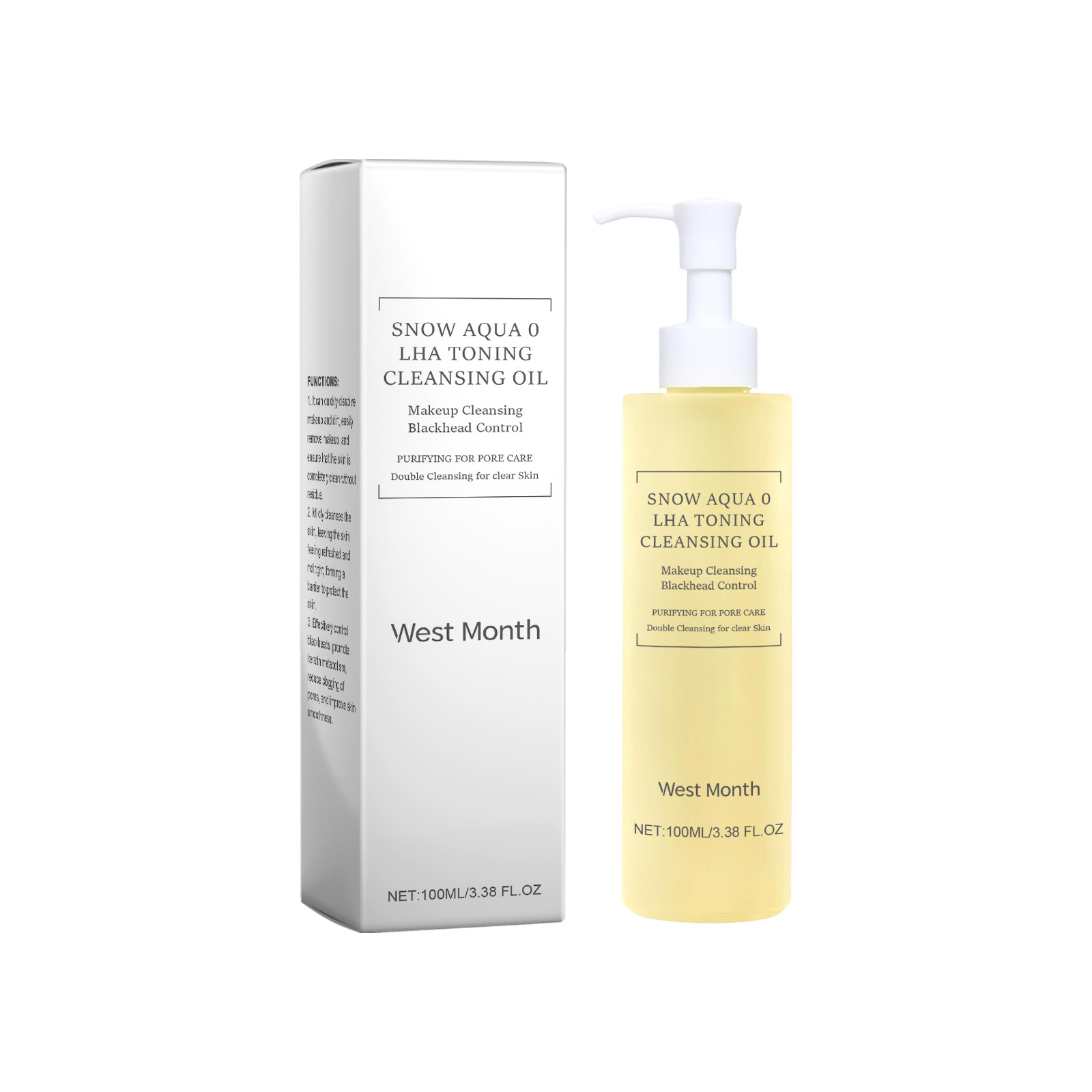 West&Month Citrus Gentle Cleansing Oil, Care For Skin, Clean Pores, Refreshing, Moisturizing And