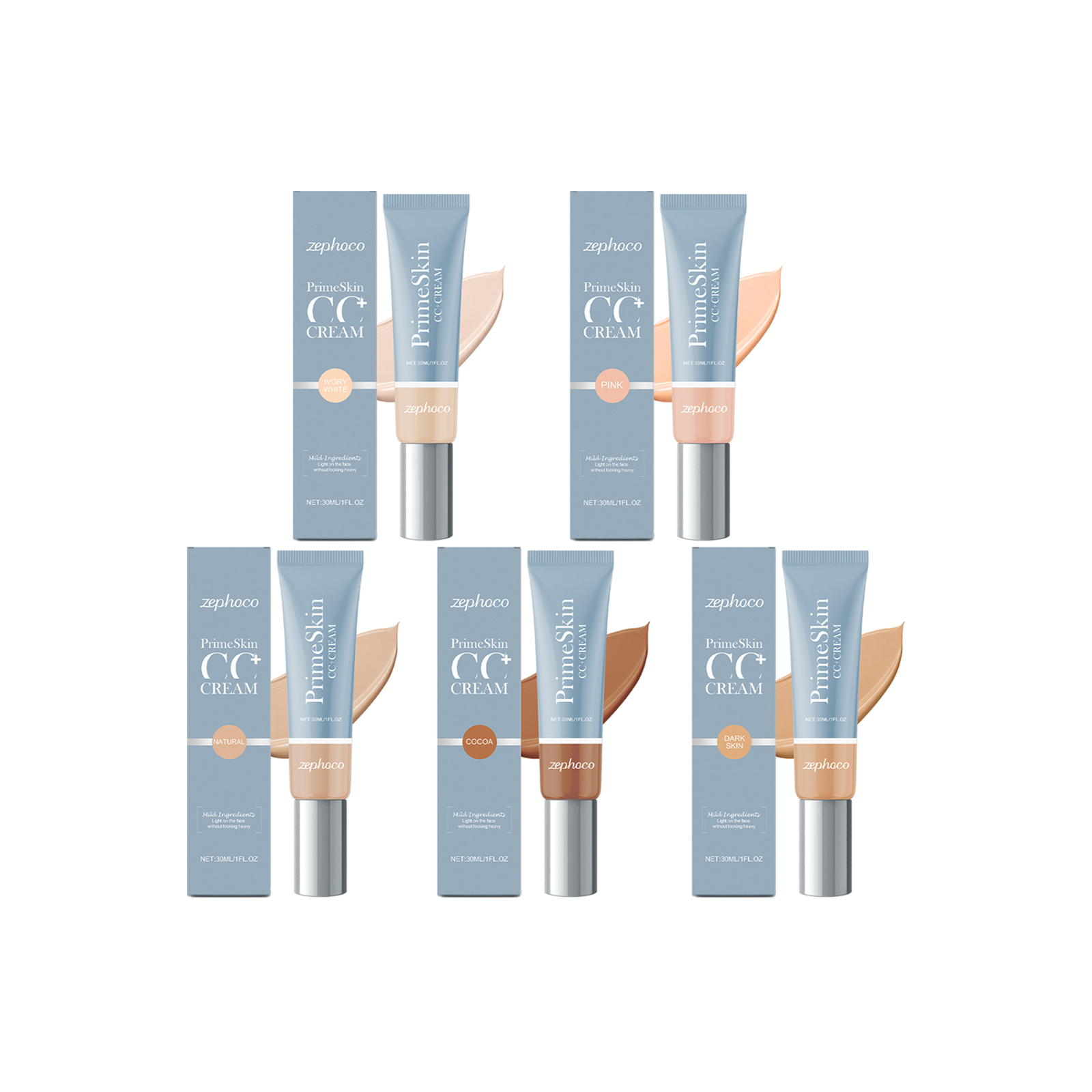 zephoco Nourishing Light Liquid Foundation Series, Light Moisturizing, Brightening, Hydrating And