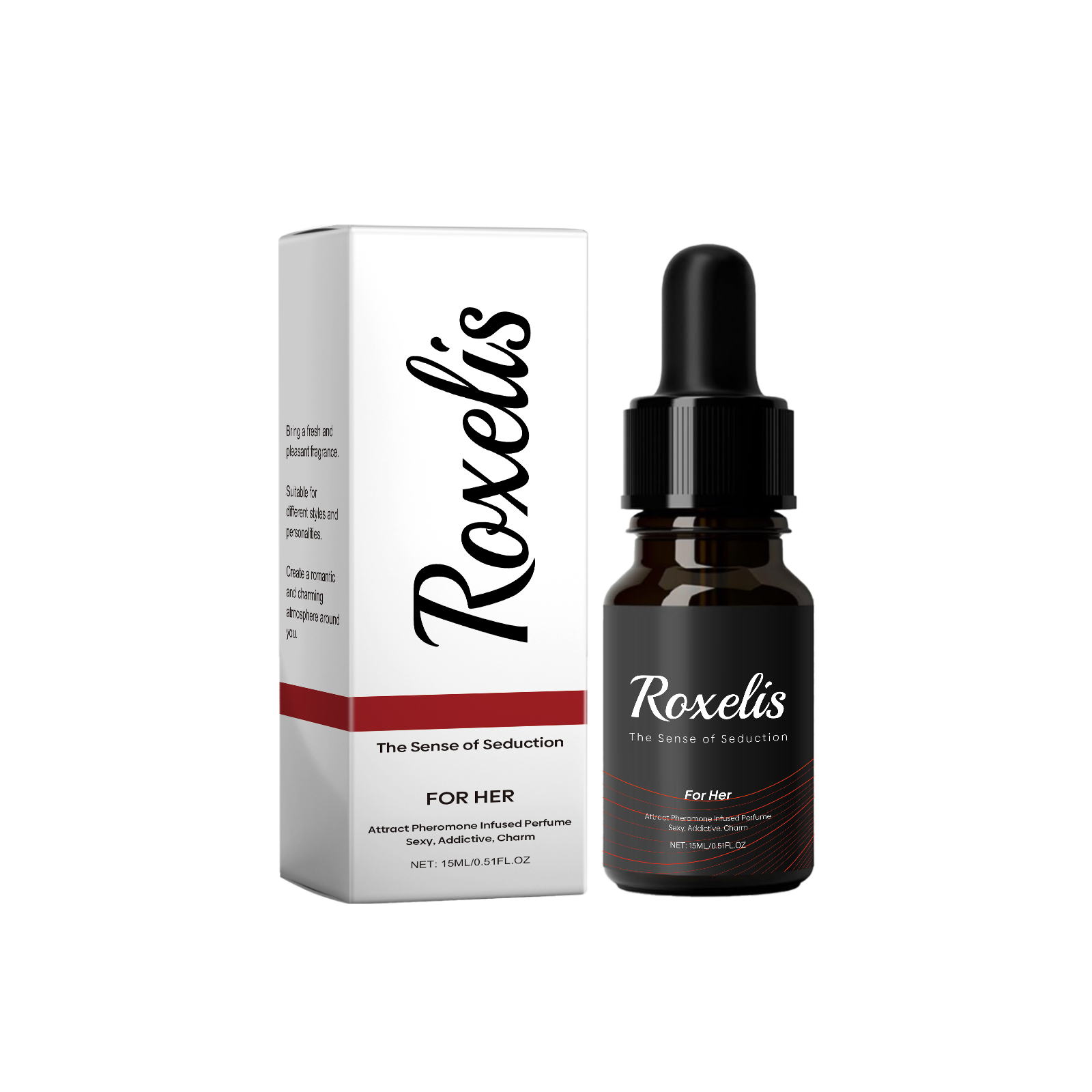 Roxelis Ladies' Pheromone Perfume, Natural Fragrance That Exudes Charm, Leaving An Elegant And Fresh